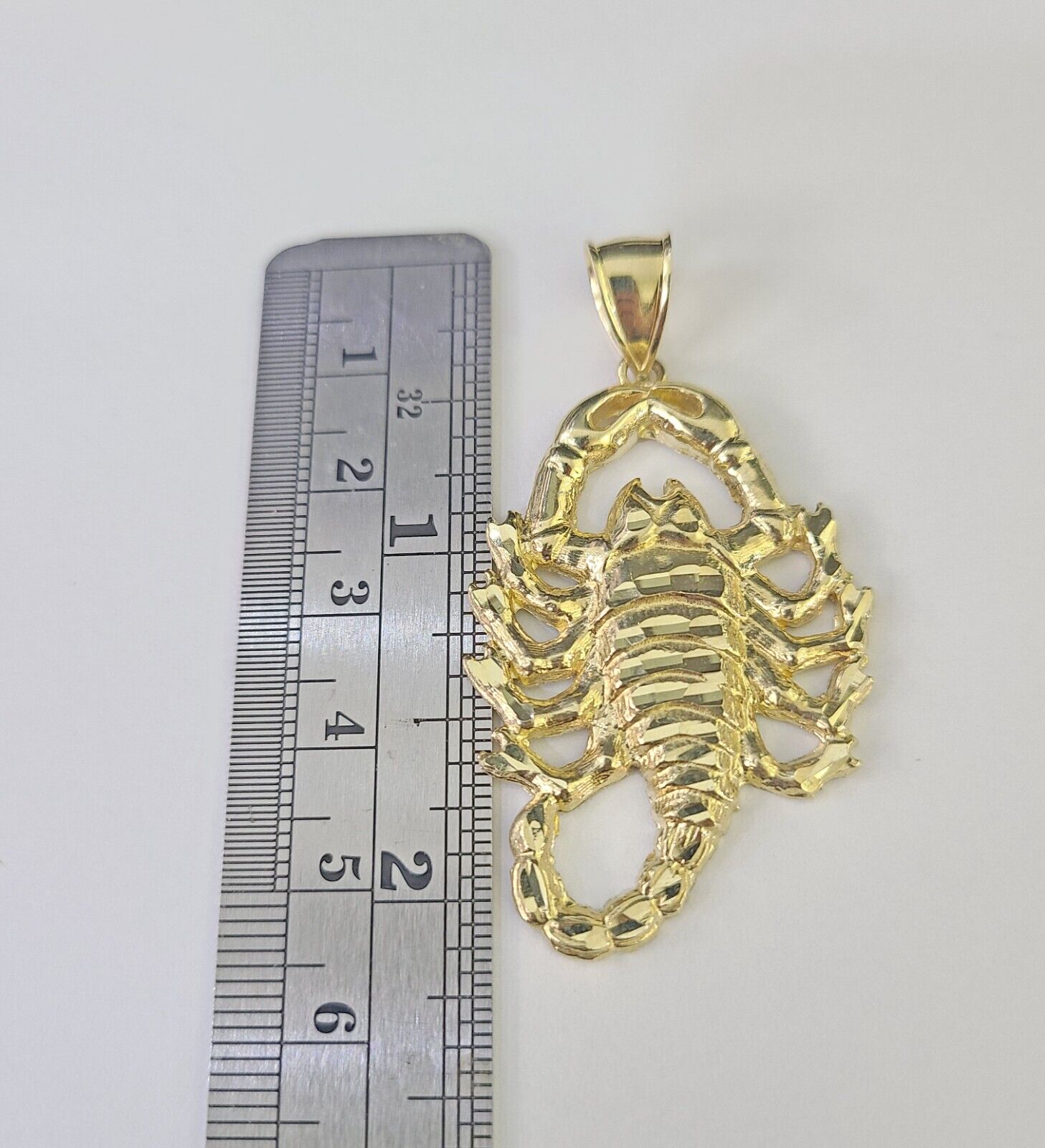 10K Scorpion Charm Yellow Gold Real Pendant Genuine Zodiac Sign - GoldenlinQ