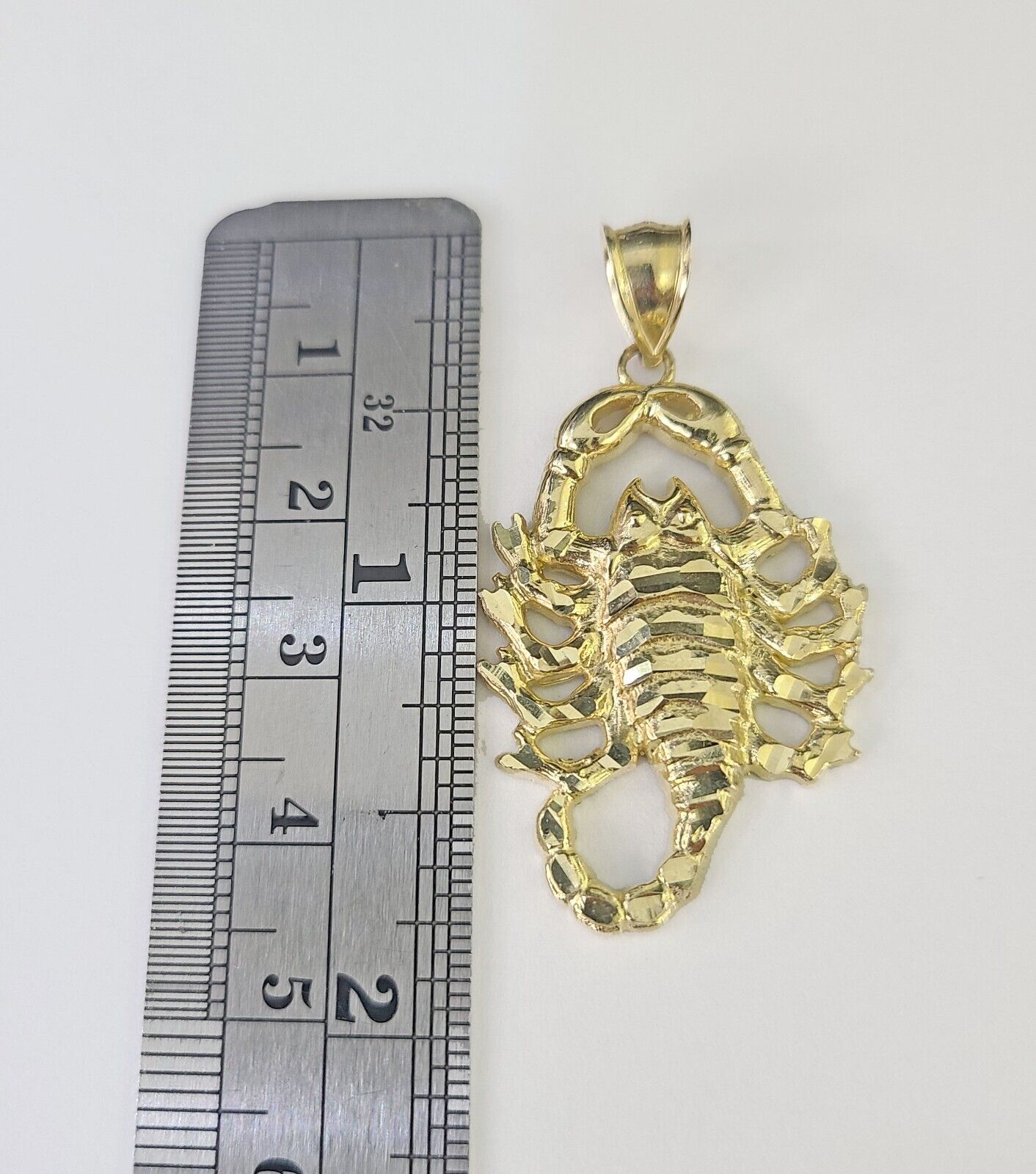 10K Scorpion Charm Yellow Gold Real Pendant Genuine Zodiac Sign - GoldenlinQ