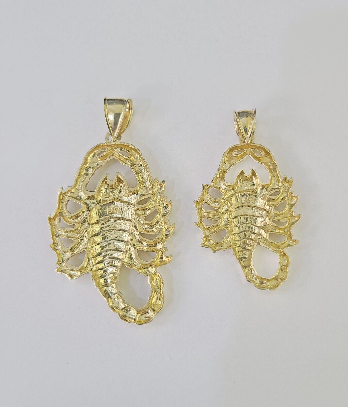 10K Scorpion Charm Yellow Gold Real Pendant Genuine Zodiac Sign - GoldenlinQ