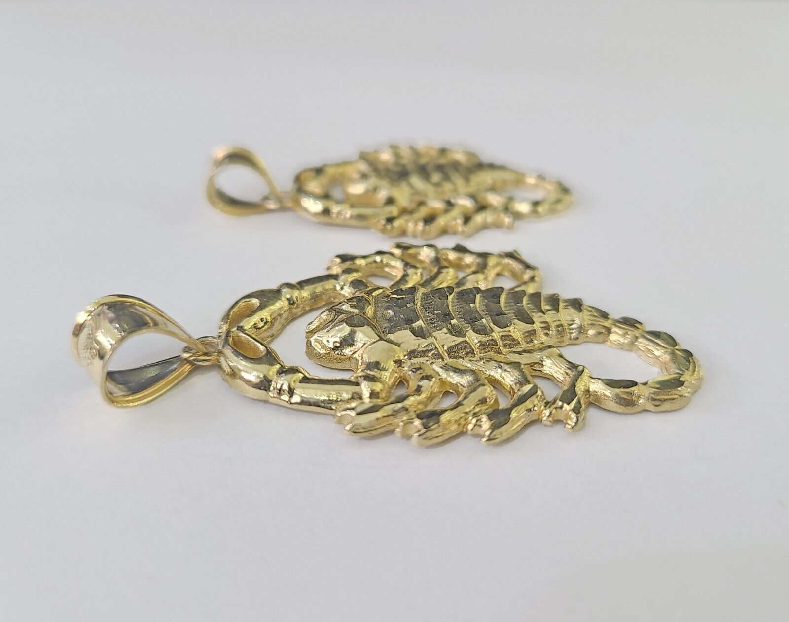 10K Scorpion Charm Yellow Gold Real Pendant Genuine Zodiac Sign - GoldenlinQ