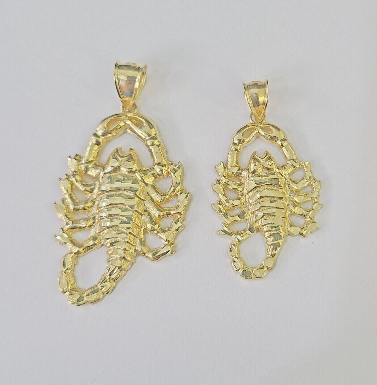 10K Scorpion Charm Yellow Gold Real Pendant Genuine Zodiac Sign - GoldenlinQ