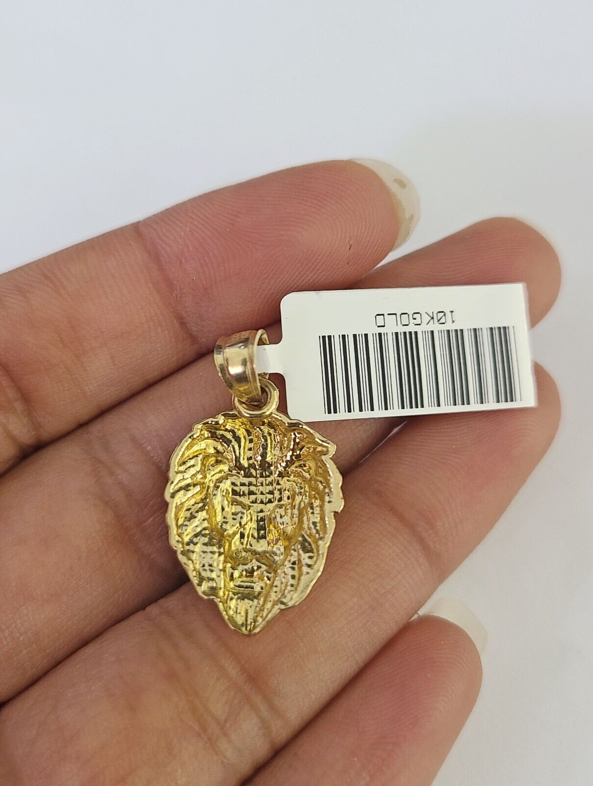 10K Solid Franco Chain Lion Pendant Charm Necklace 18" - 24" 1.5mm Yellow Gold - GoldenlinQ