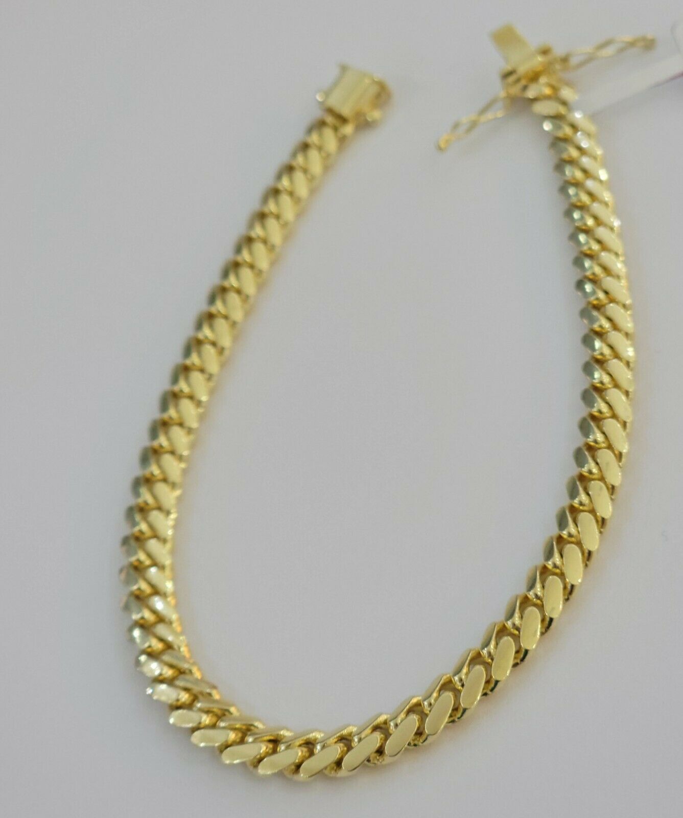 10k solid maimi cuban Link bracelet 6mm Real 10kt yellow Gold Men Women 8" Inch - GoldenLinQ