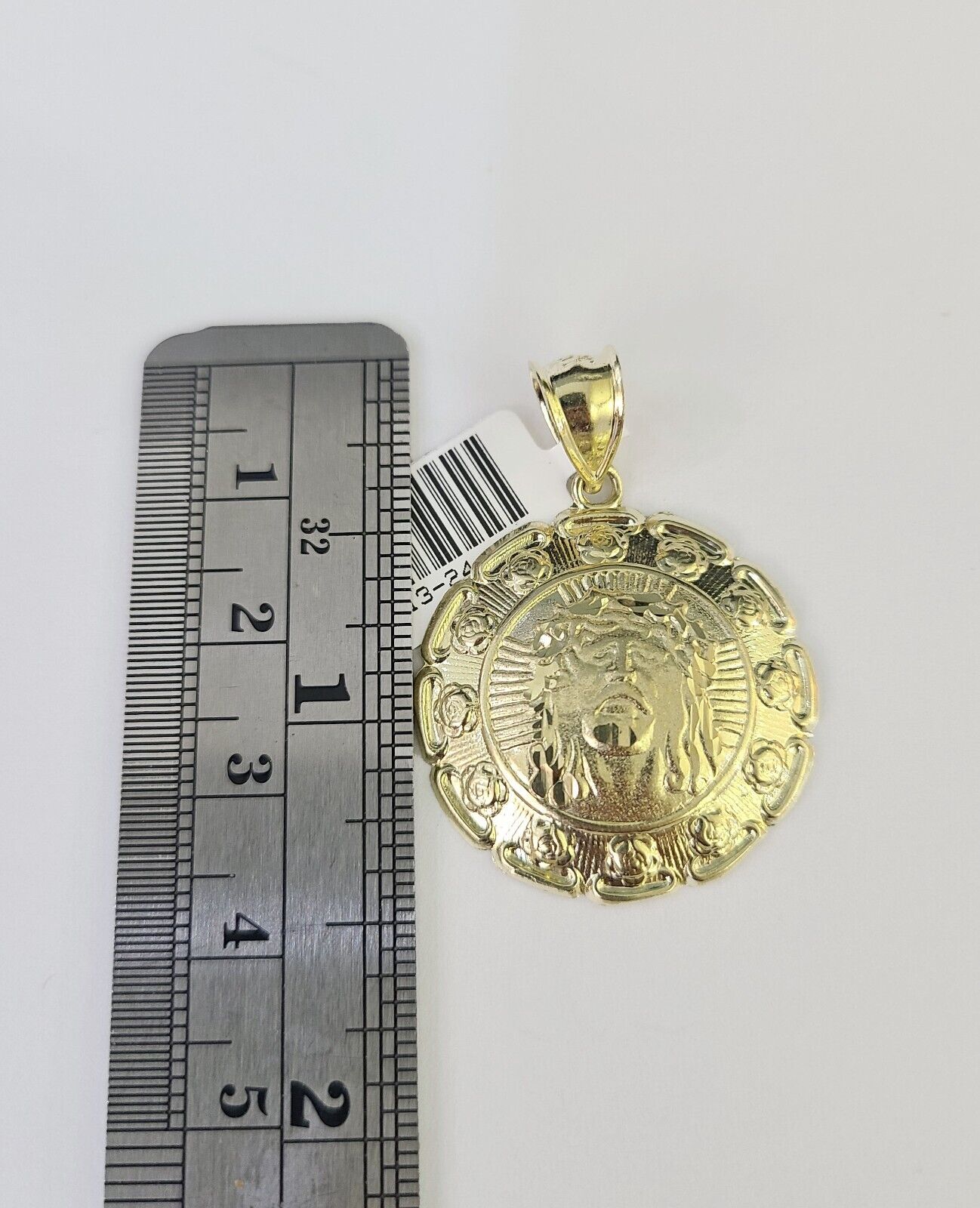 10k Solid Rope Chain 3mm Jesus Head Pendant Charm Necklace SET 18 - 28 in - GoldenlinQ