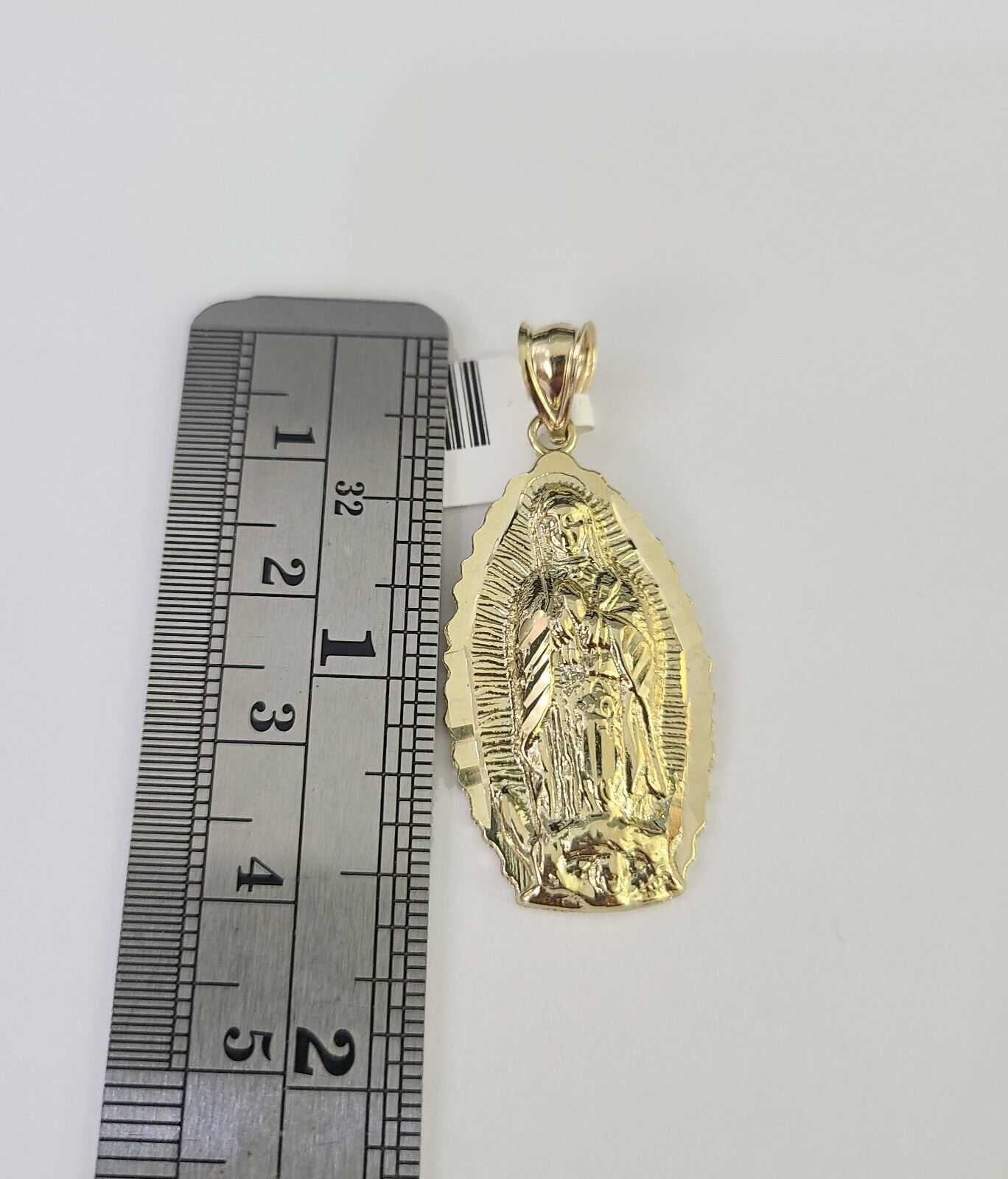 10k Solid Rope Chain 3mm Virgin Mary Pendant Charm Necklace SET 18 - 28 in - GoldenlinQ
