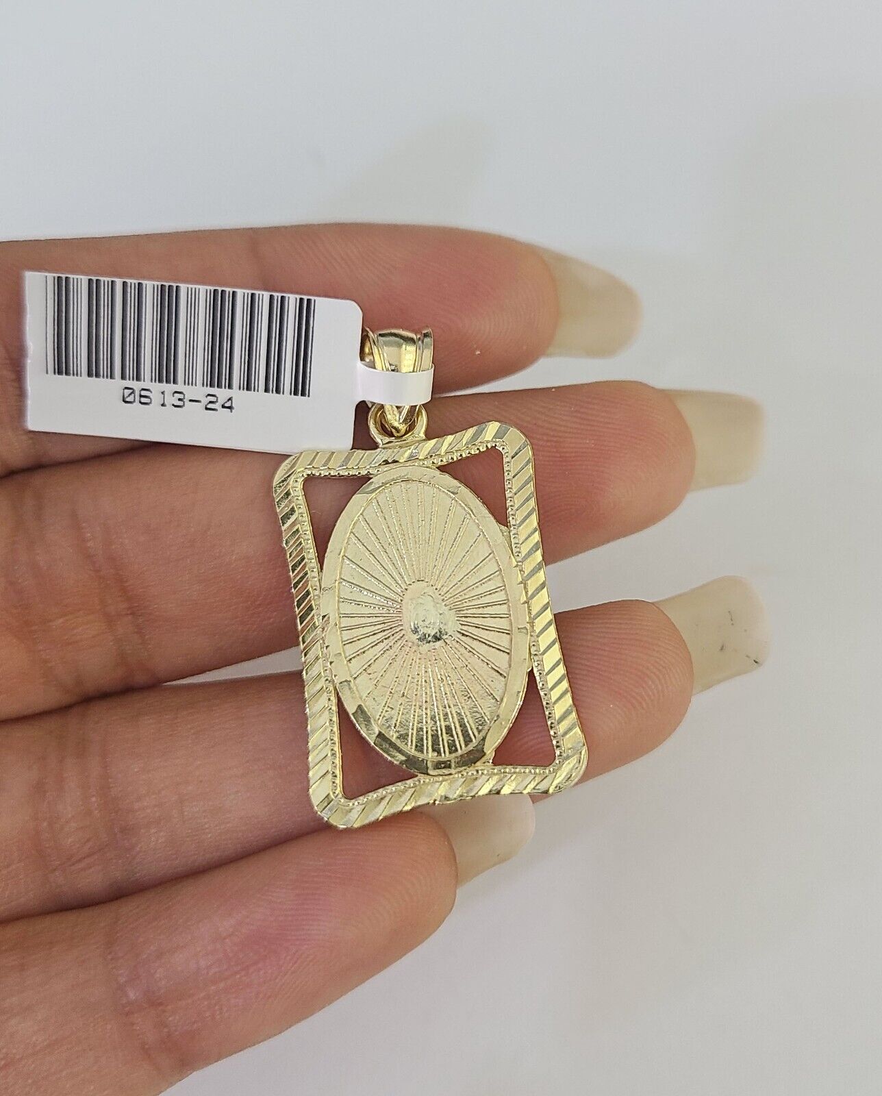 10k Solid Rope Chain 3mm Virgin Mary Pendant Charm Necklace SET 18 - 28 in - GoldenlinQ