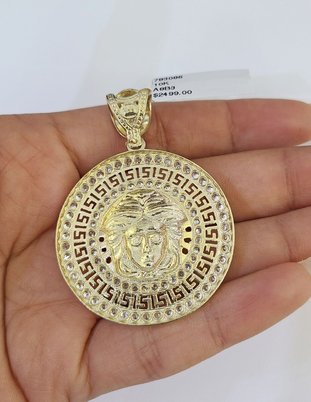 10k Solid Rope Chain Head Charm Set 4mm 18" - 28"Inch Necklace REAL Gold - GoldenlinQ