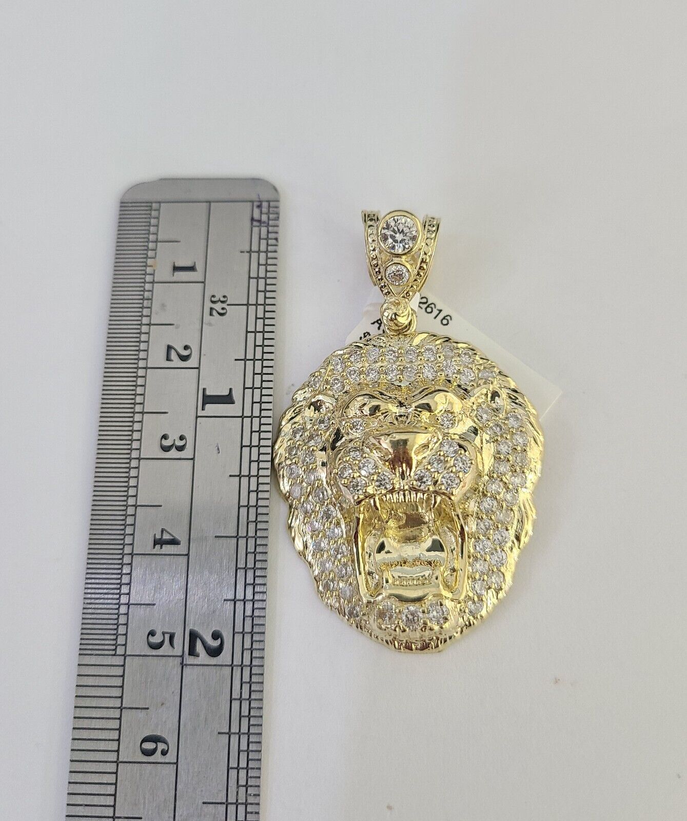 10k Solid Rope Chain Roaring Lion Charm Set 4mm 20" - 28" Necklace Gold Yellow - GoldenlinQ