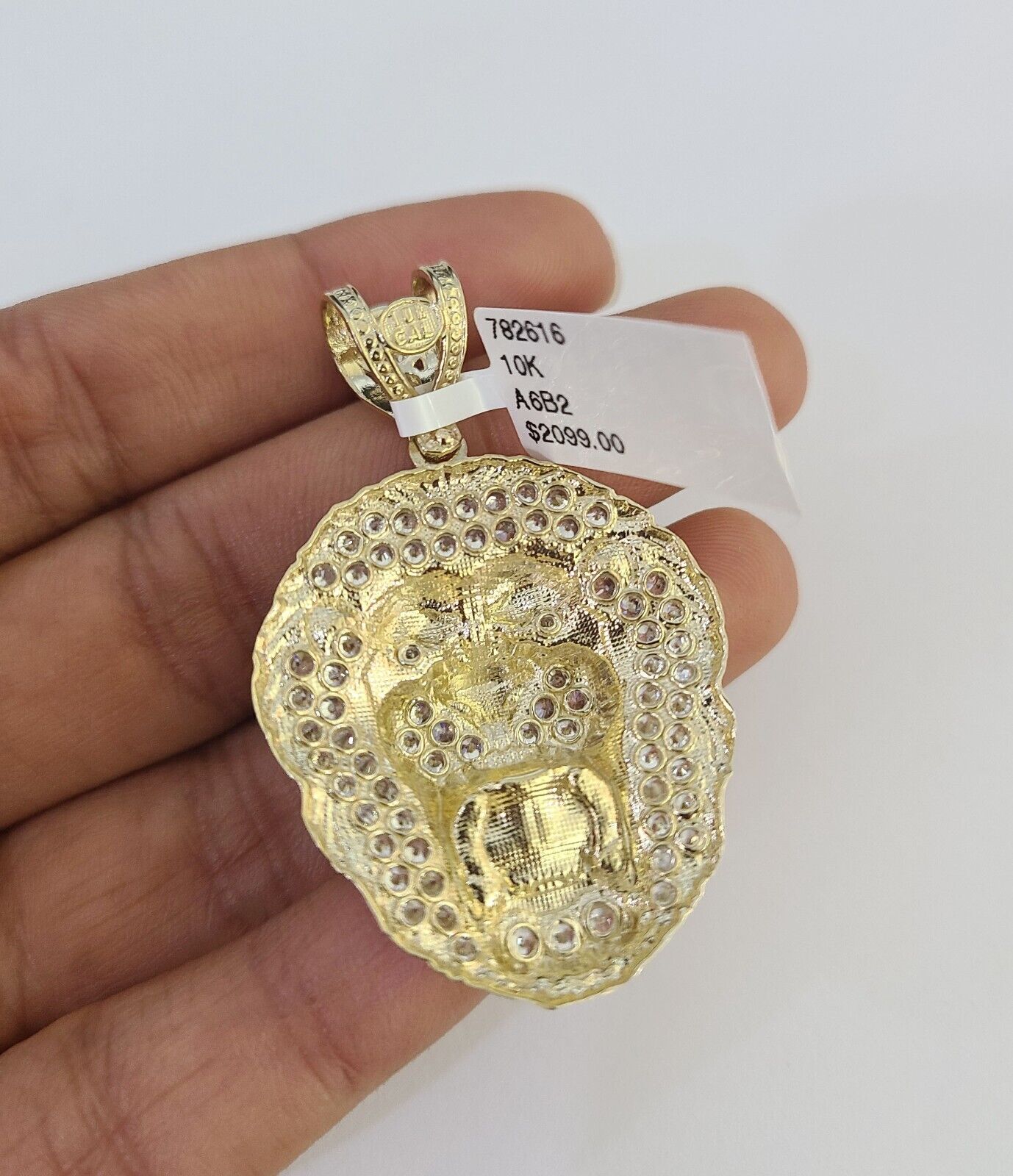 10k Solid Rope Chain Roaring Lion Charm Set 4mm 20" - 28" Necklace Gold Yellow - GoldenlinQ