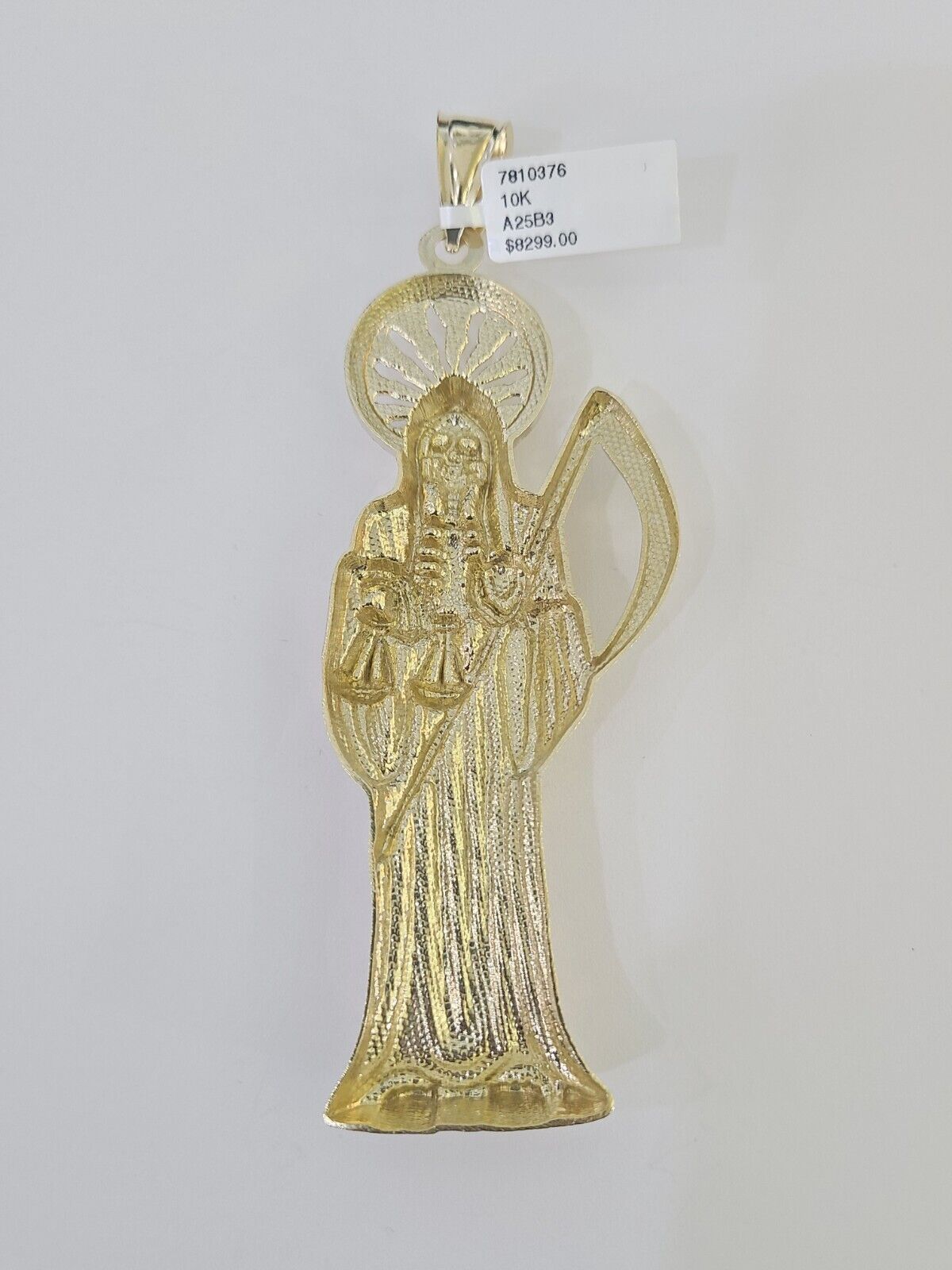 10k Solid Rope Chain Saint Jude Pendant Necklace 7mm 20" - 30" SET Charm - GoldenlinQ