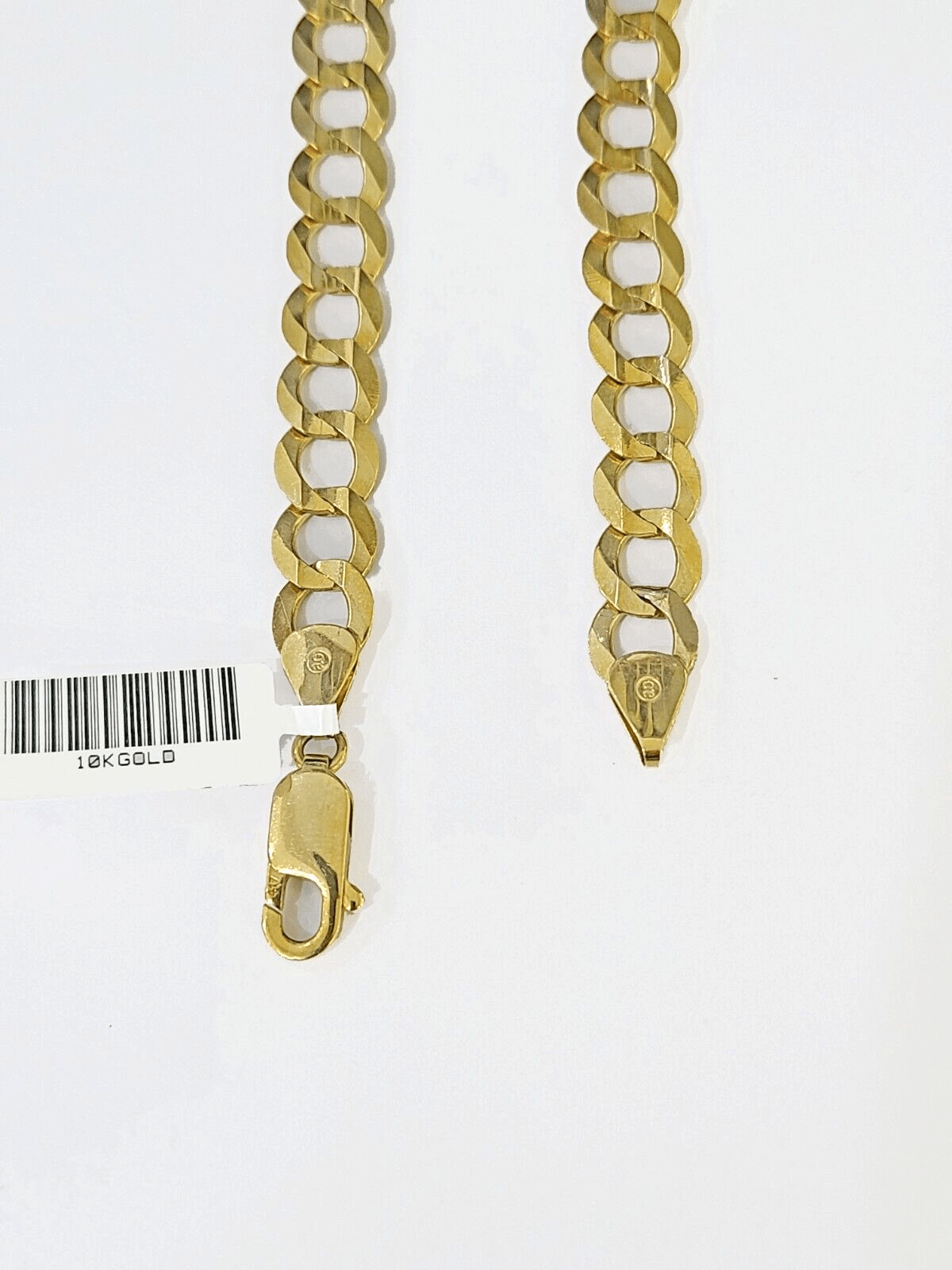 10k Solid Yellow Cuban Curb Link Bracelet Gold 8mm 8 Inches Men Women Real - GoldenlinQ