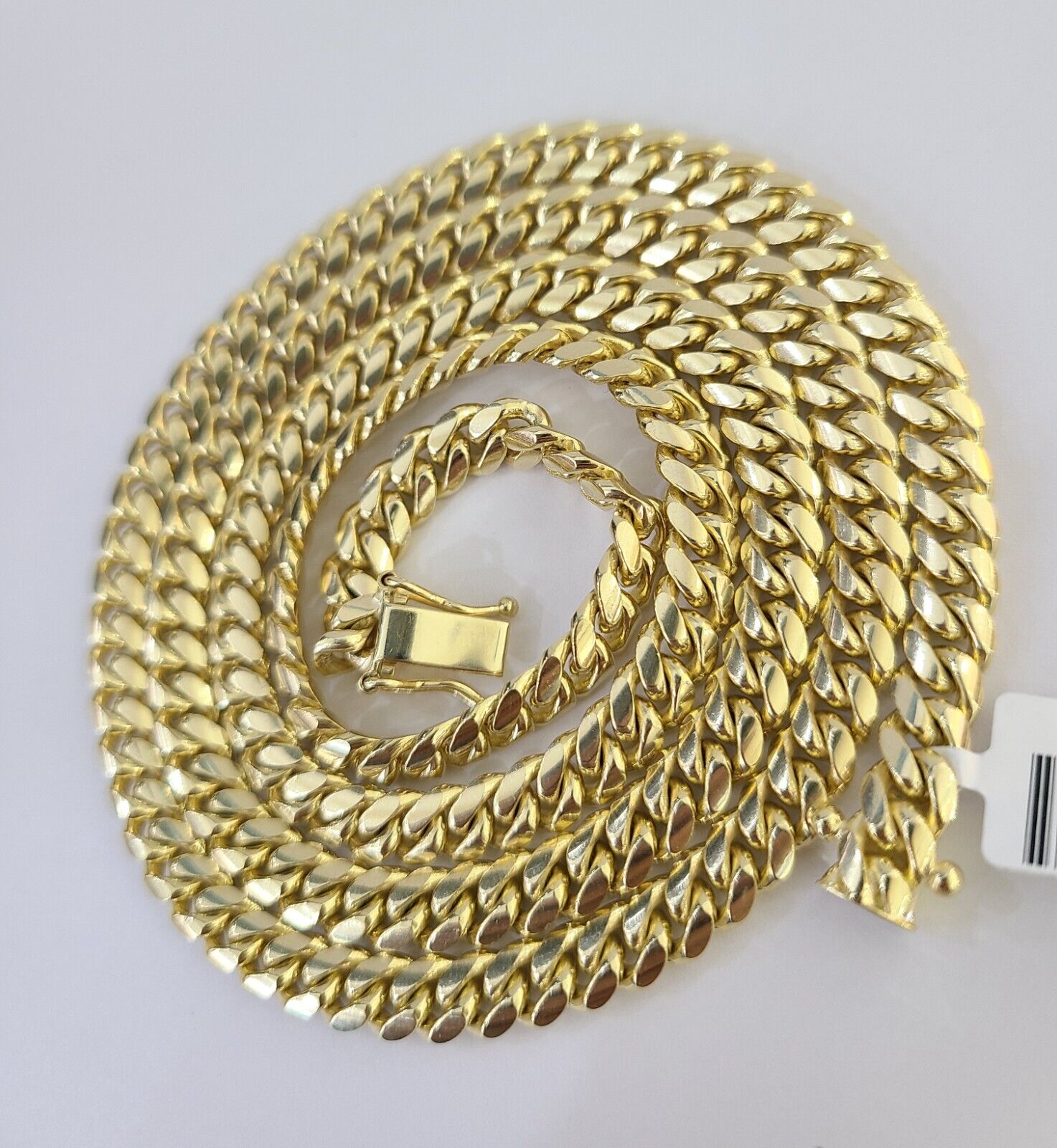 10K Solid Yellow Gold 6mm Miami Cuban Link Chain Necklace 24" Inch 10Kt - GoldenlinQ