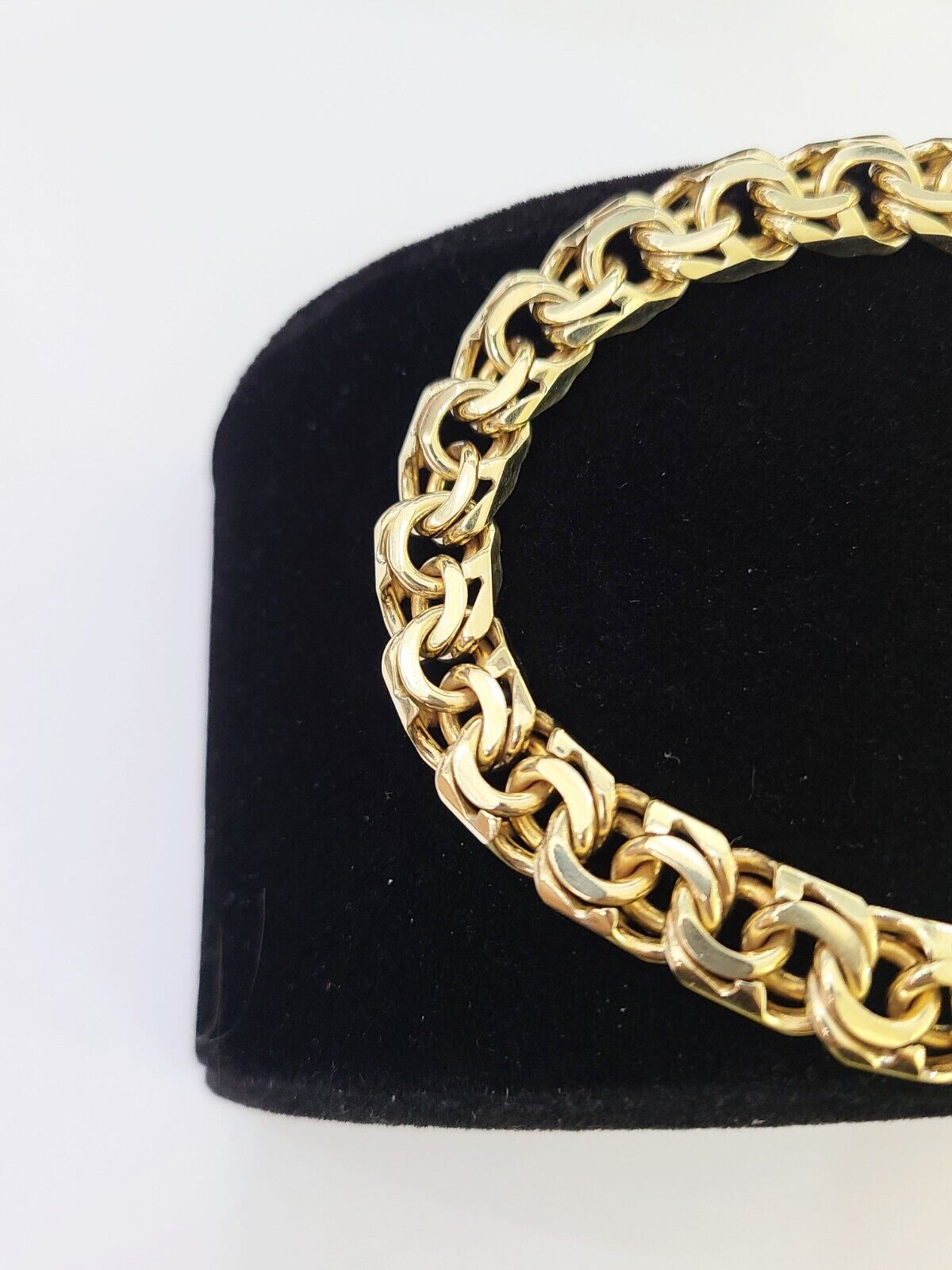 10k Solid Yellow Gold Chino ID Bracelet Size 8" 9mm Inches Box Lock Real 10kt - GoldenlinQ