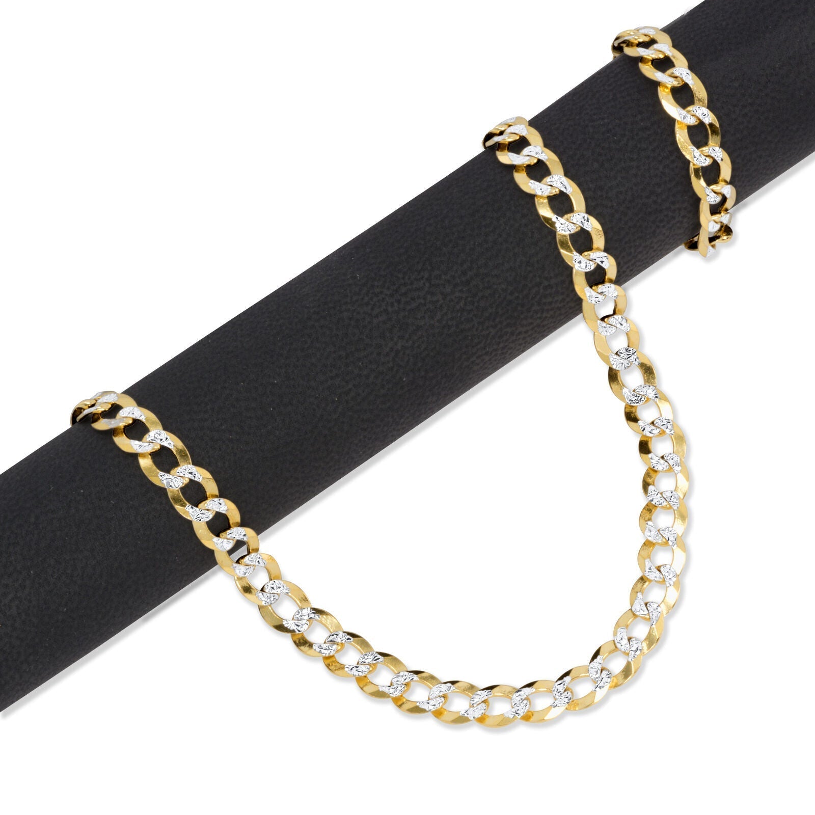 10K Solid Yellow Gold Cuban Curb Chain 12mm Diamond Cut Necklace 20 - 30'' Inches - GoldenlinQ