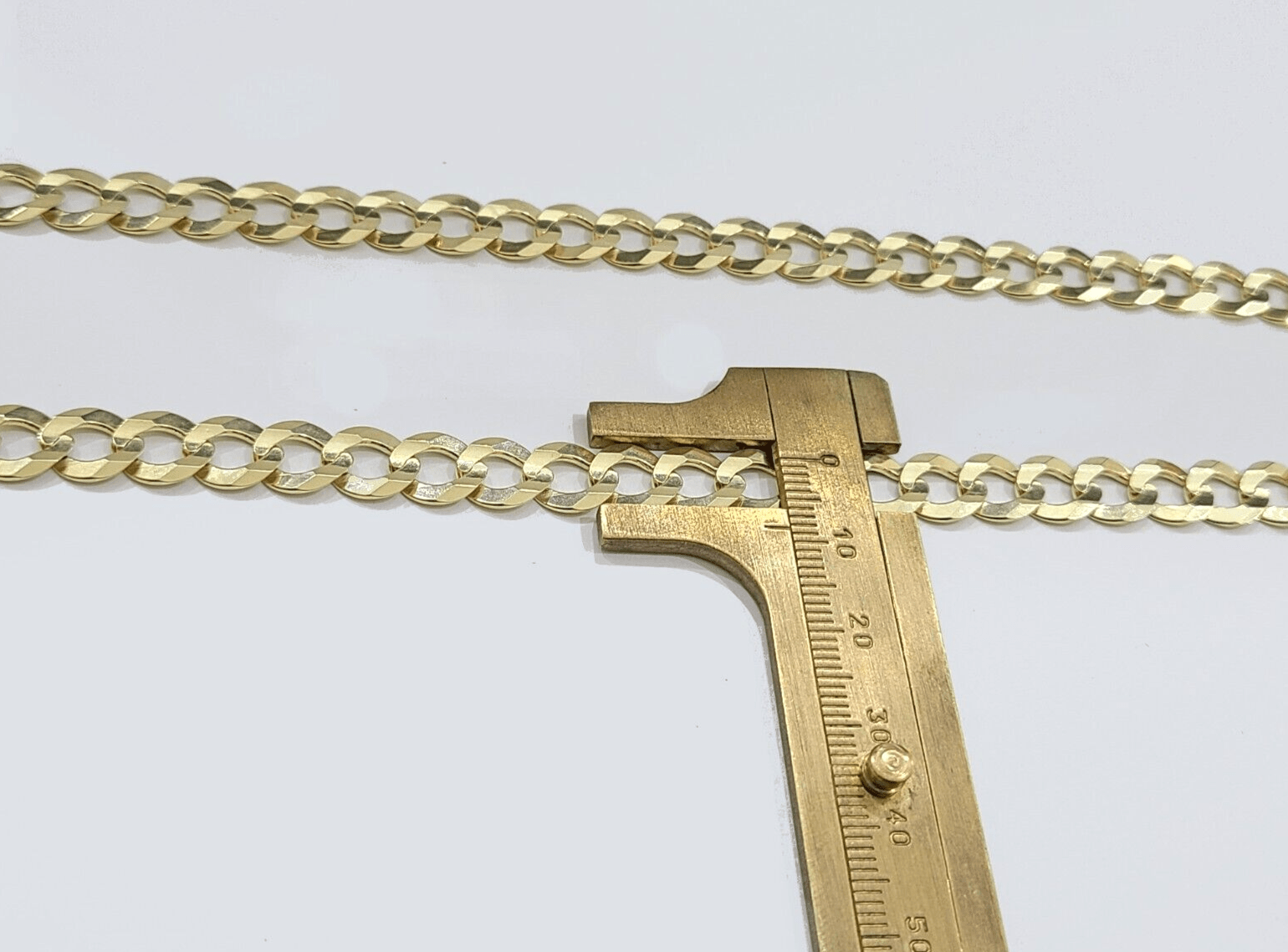 10k Solid Yellow Gold Cuban Curb Link Chain 8.5mm Necklace 22'' Lobster Lock - GoldenLinQ