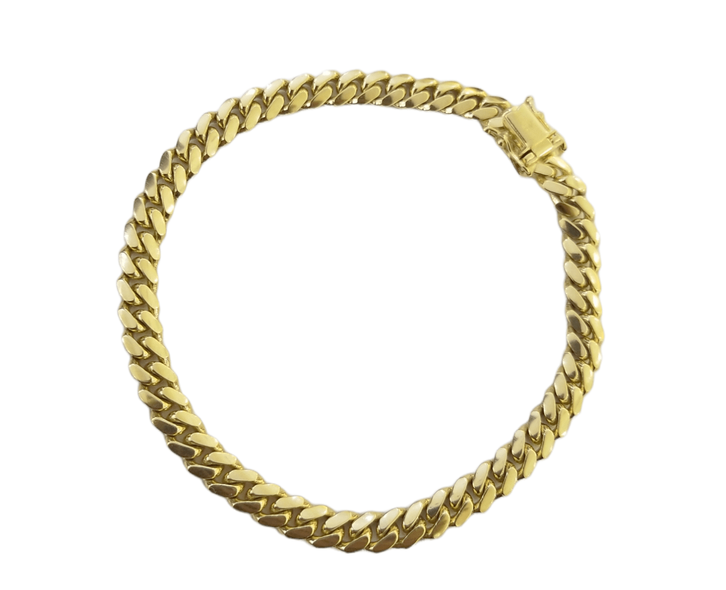 10k Solid Yellow Gold Miami Cuban Link Bracelet 6mm 8" Inch Real 10Kt Men Women - GoldenlinQ