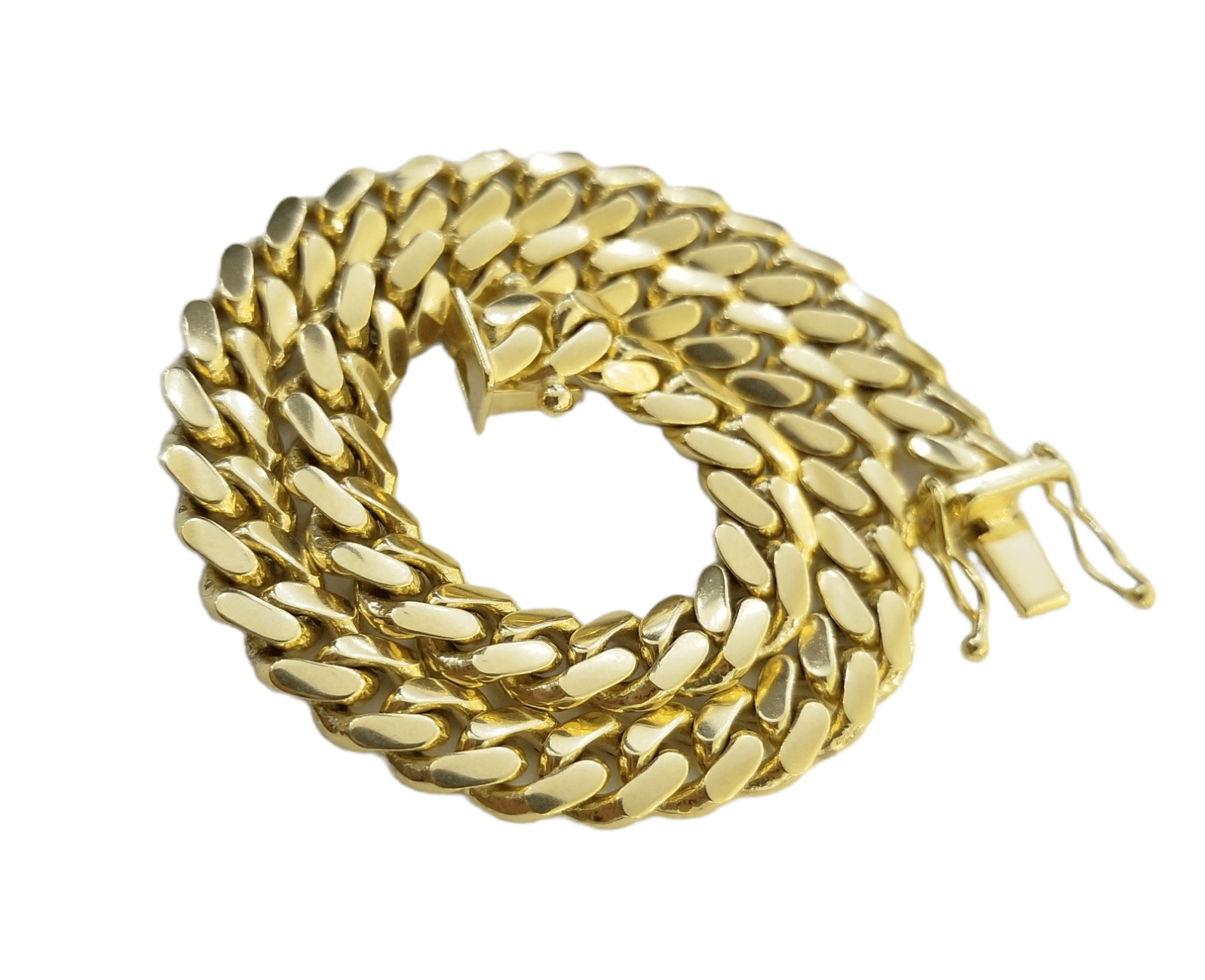10k Solid Yellow Gold Miami Cuban Link Bracelet 6mm 8" Inch Real 10Kt Men Women - GoldenlinQ