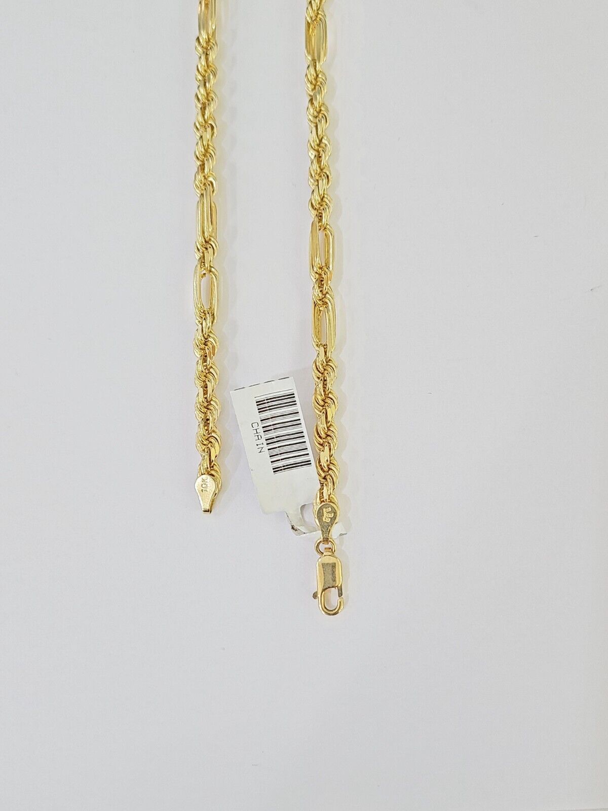 10k Solid Yellow Gold Milano Rope chain 4mm 26Inches Genuine Necklace - GoldenlinQ