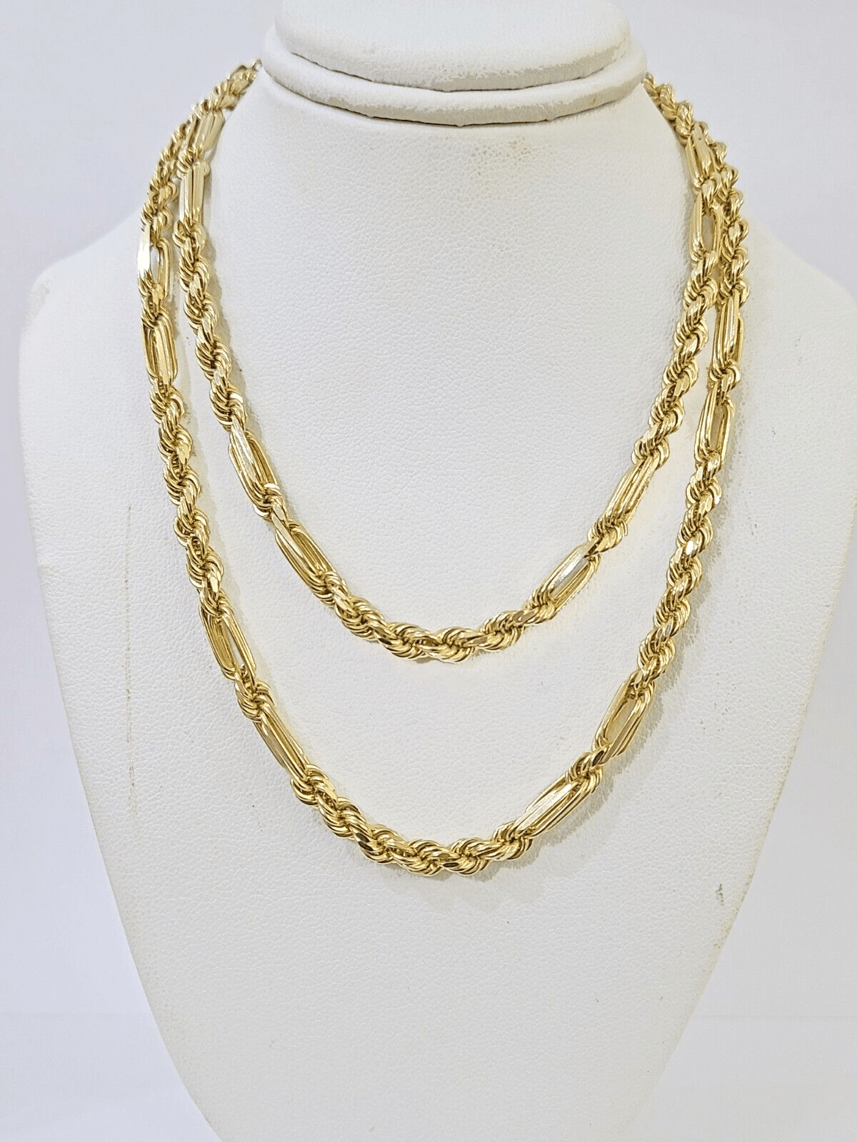 10k Solid Yellow Gold Milano Rope chain 4mm 26Inches Genuine Necklace - GoldenlinQ
