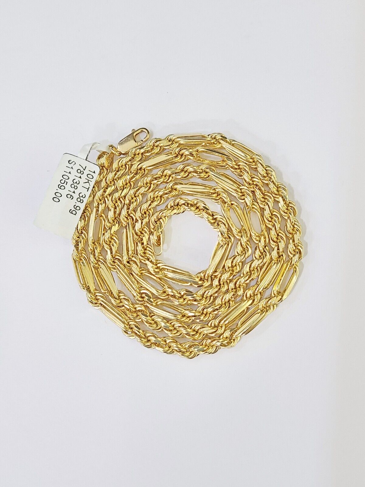 10k Solid Yellow Gold Milano Rope chain 4mm 26Inches Genuine Necklace - GoldenlinQ
