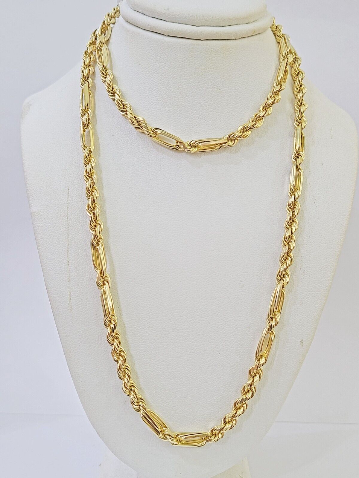10k Solid Yellow Gold Milano Rope chain 4mm 26Inches Genuine Necklace - GoldenlinQ