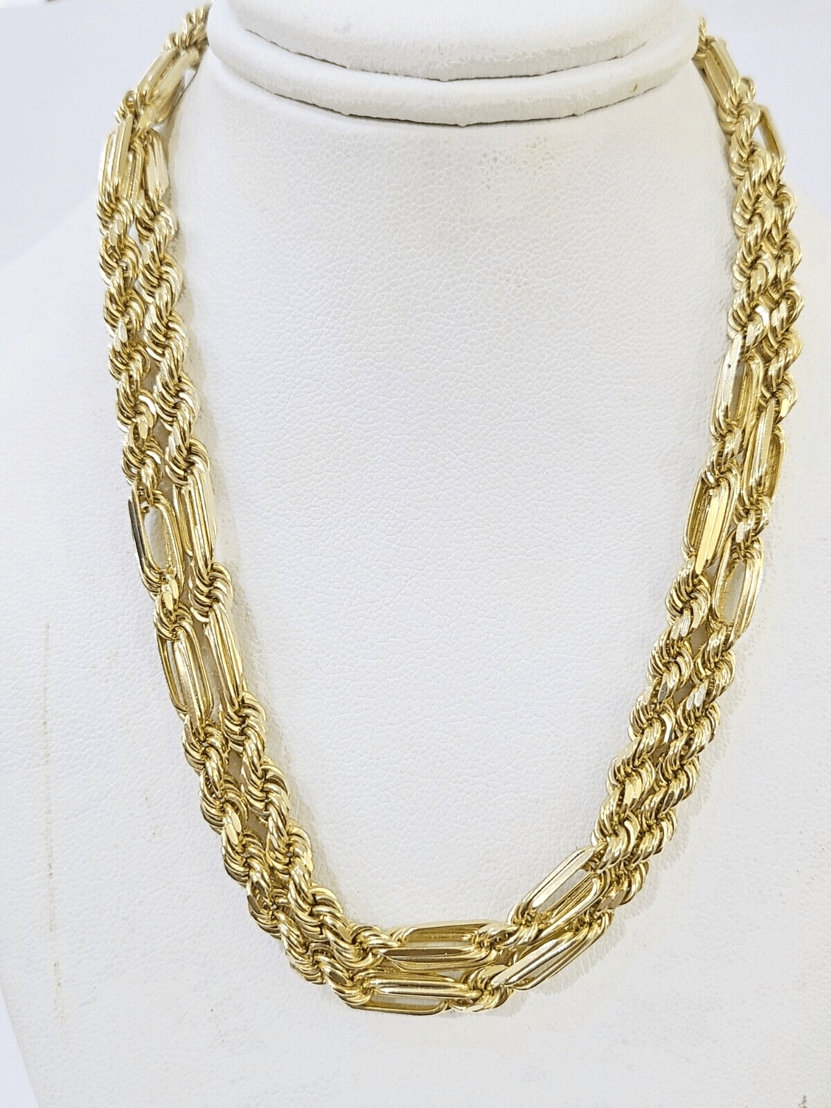10k Solid Yellow Gold Milano Rope chain 4mm 26Inches Genuine Necklace - GoldenlinQ