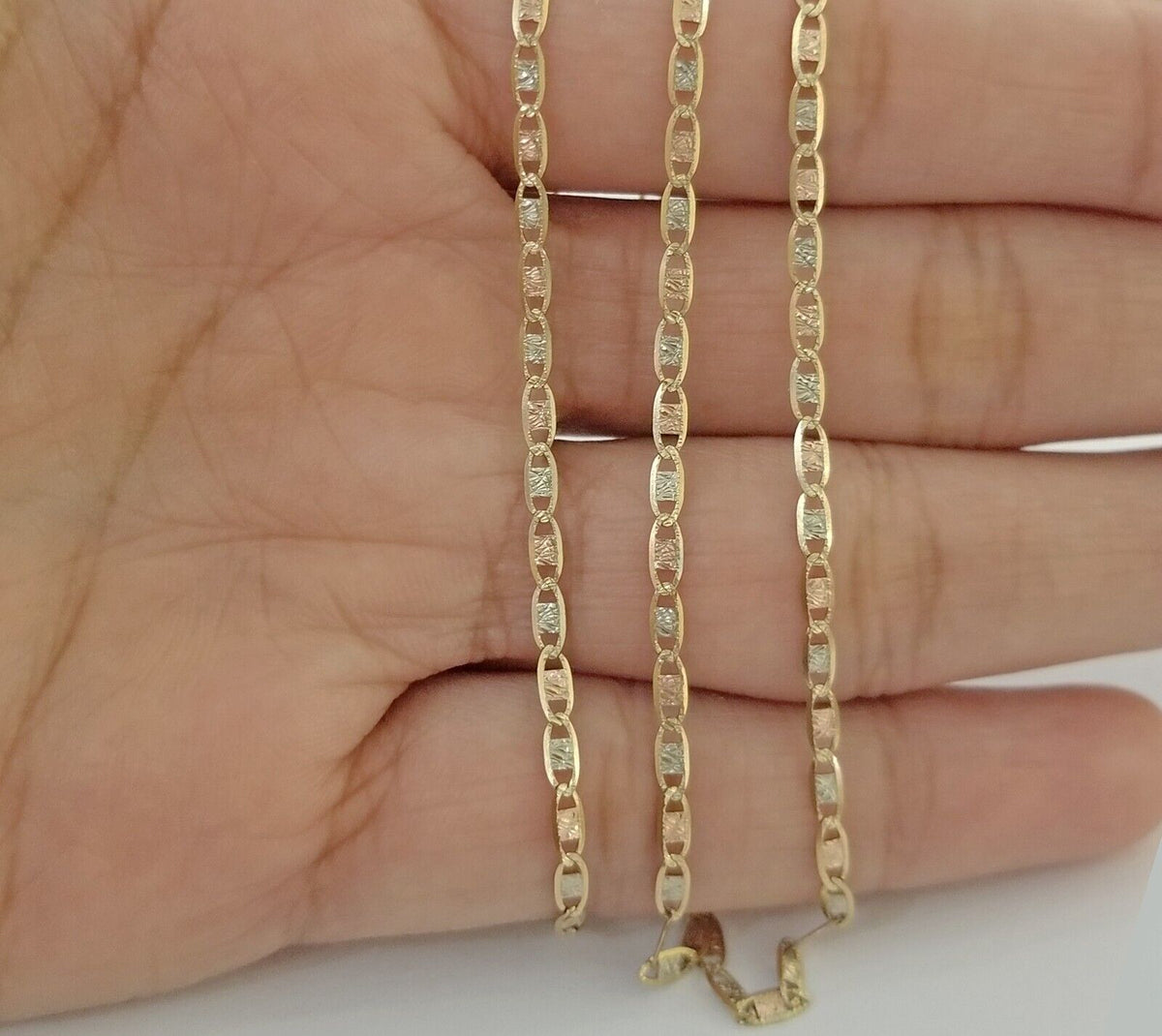 14K Solid Yellow Gold Valentino Chain Necklace – 18, 20, 22, Or 24 Inches – Midas