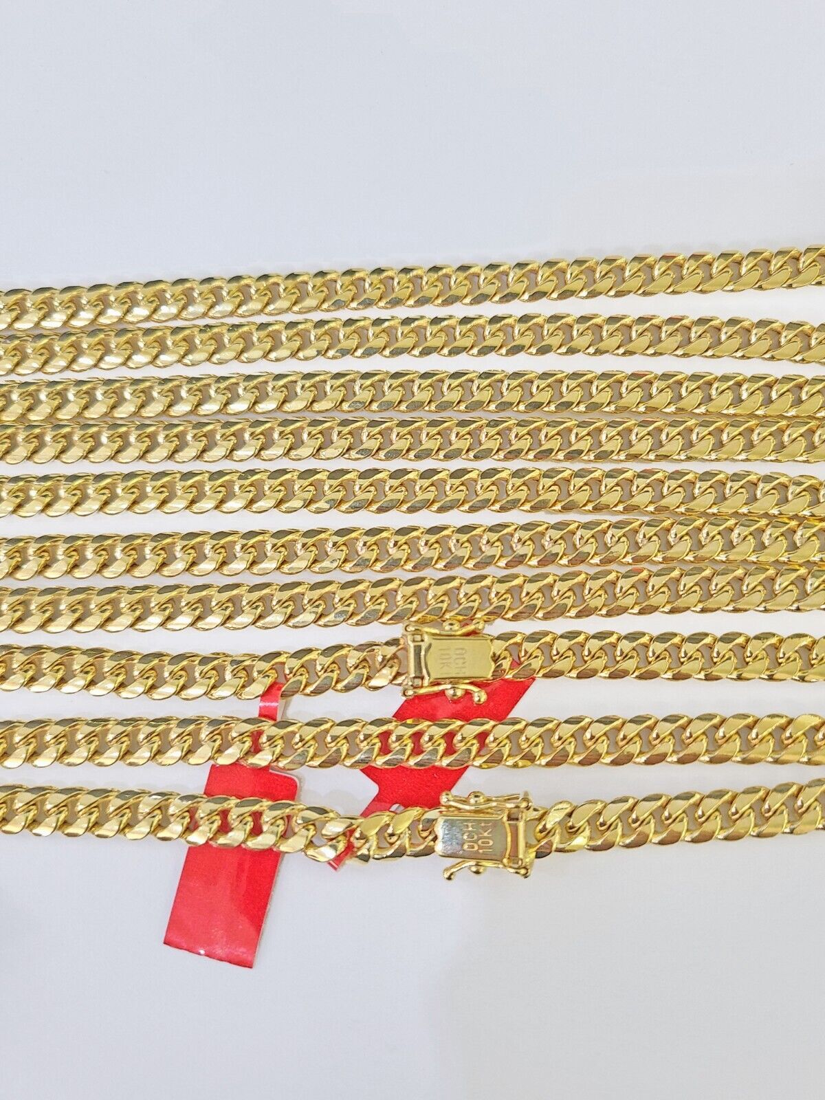10k Yellow Gold 6mm Miami Cuban Link Chain Necklace 18 - 24 Inches Real - GoldenlinQ