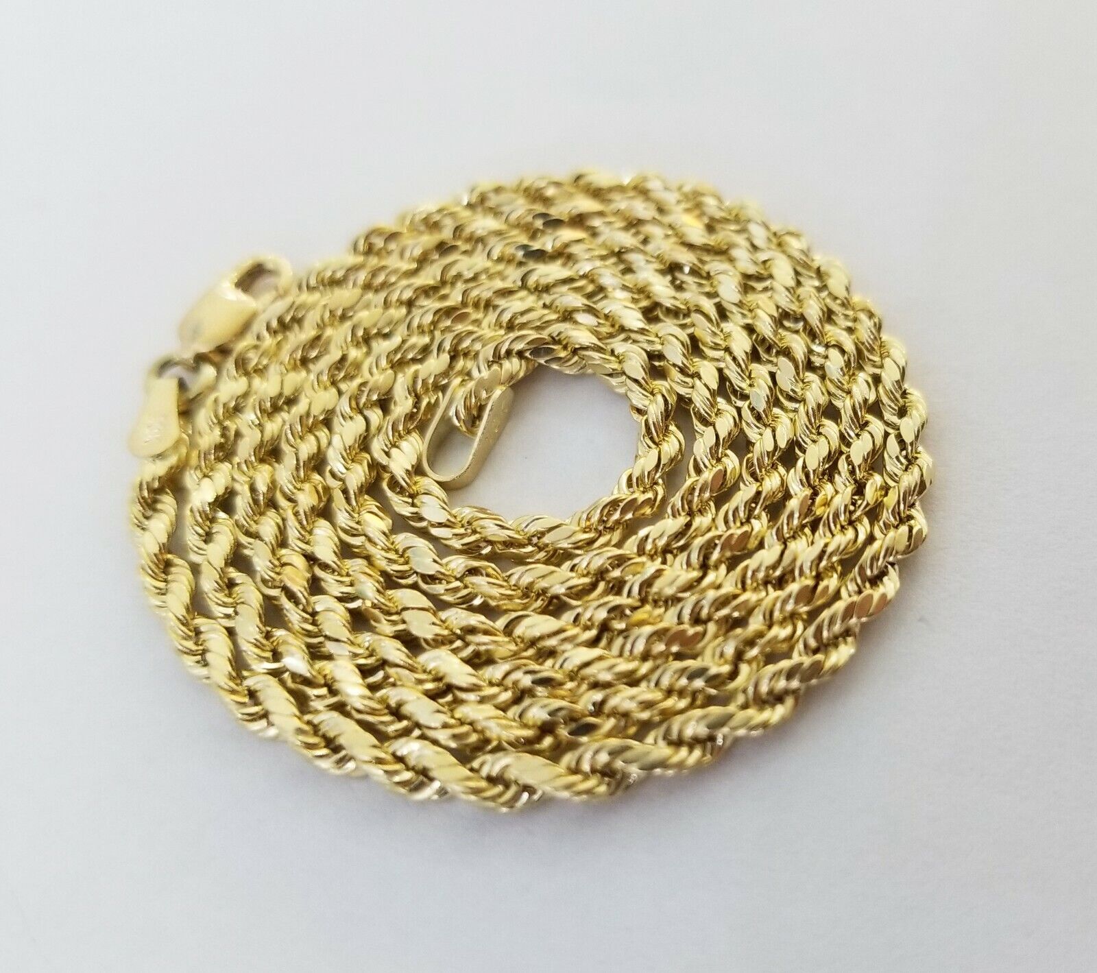 10k Yellow Gold Aztec Calendar charm 3mm rope chain Real Gold set - GoldenlinQ