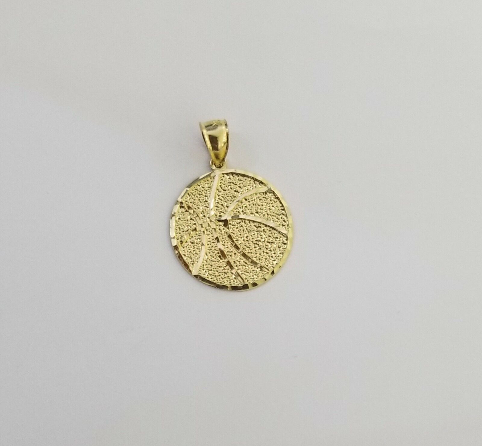 10k Yellow Gold Basketball Charm Pendant 1 Inch 10kt Real Gold - GoldenlinQ