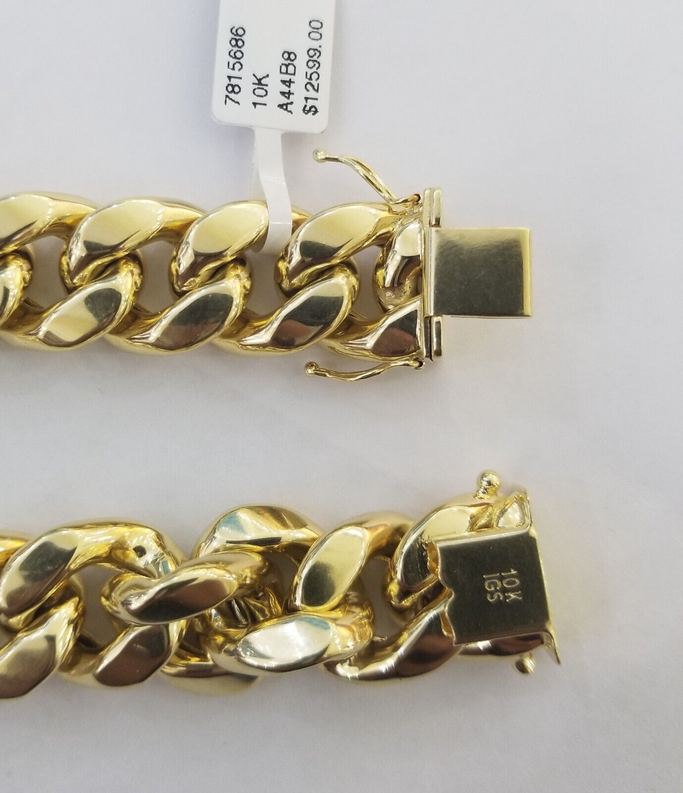 10K Yellow Gold Bracelet 15mm Miami Cuban Link 8.5" Real 10kt Gold Thick mens - GoldenlinQ