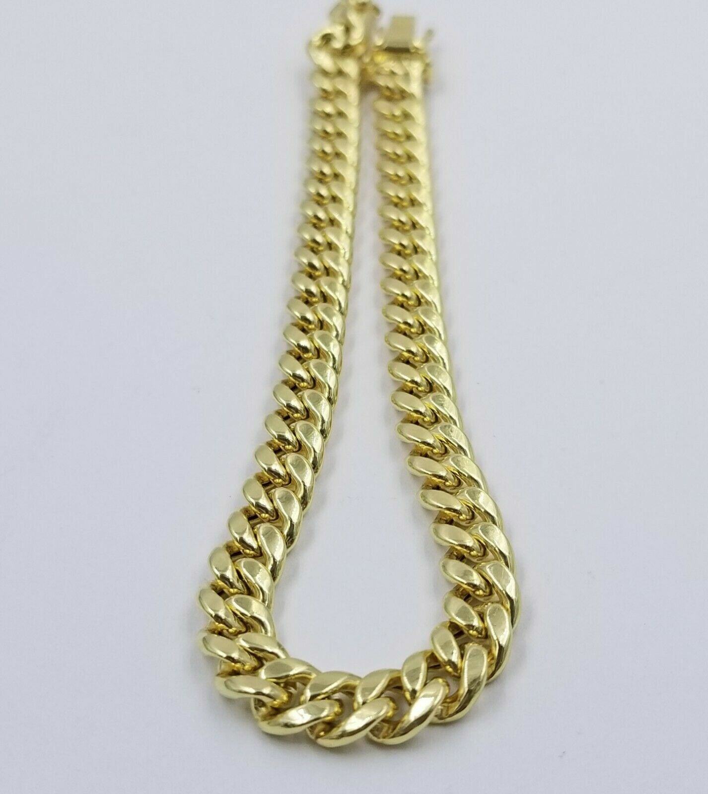 10k Yellow Gold Bracelet Ladies 7 inch Miami Cuban Link Real 10kt 6mm FOR Women - GoldenlinQ
