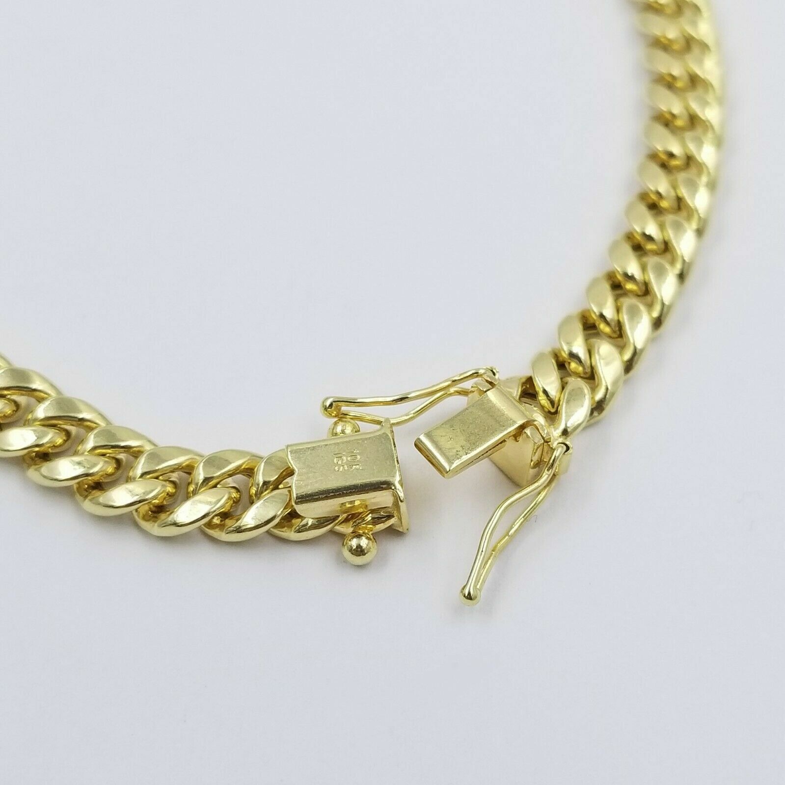 10k Yellow Gold Bracelet Ladies 7 inch Miami Cuban Link Real 10kt 6mm FOR Women - GoldenlinQ