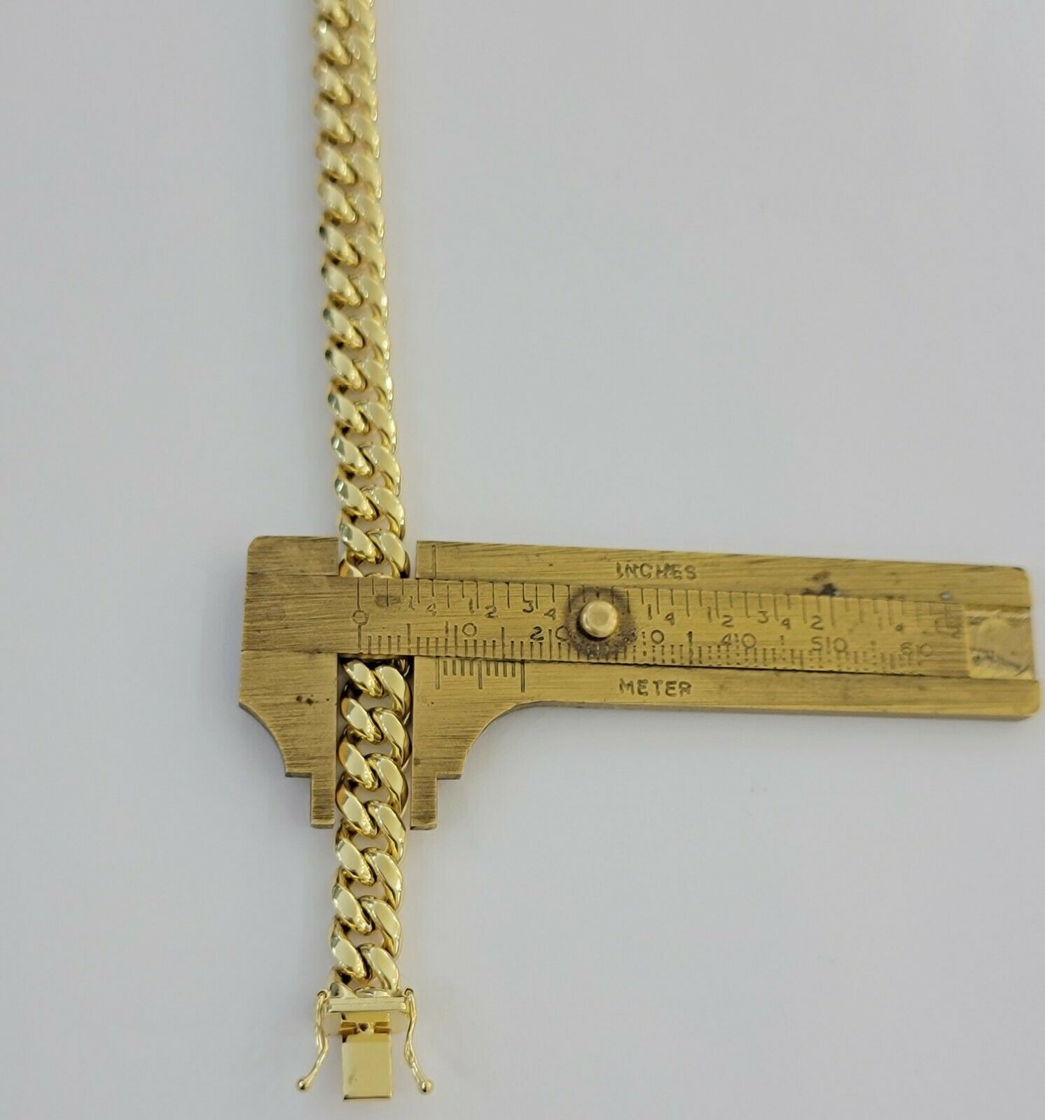 10k Yellow Gold Bracelet Miami Cuban Link 7.5" 8mm REAL 10 kt men &Women, STRONG - GoldenLinQ