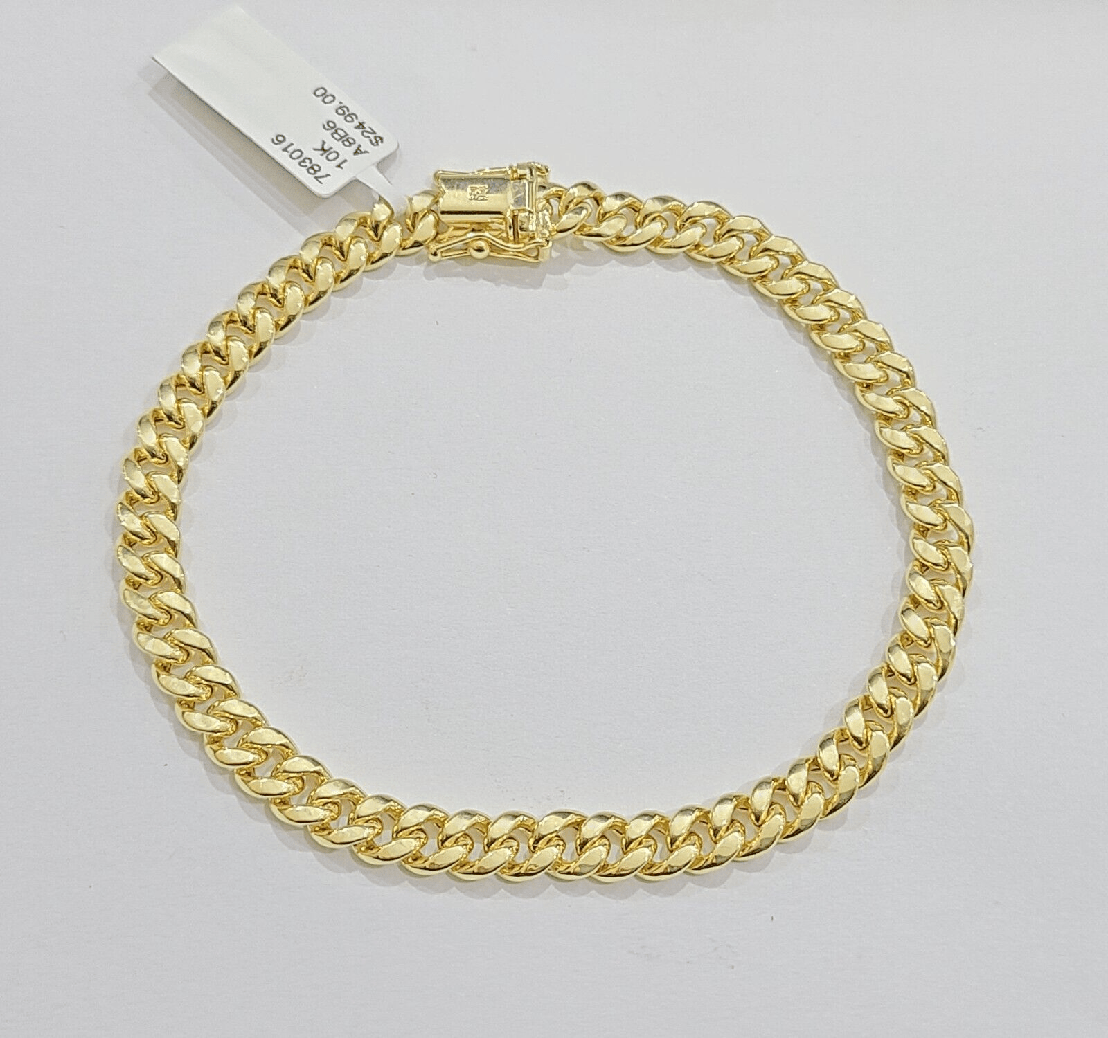 10k Yellow Gold Bracelet Miami Cuban Link 8 inch 6mm REAL 10kt Men Women - GoldenLinQ