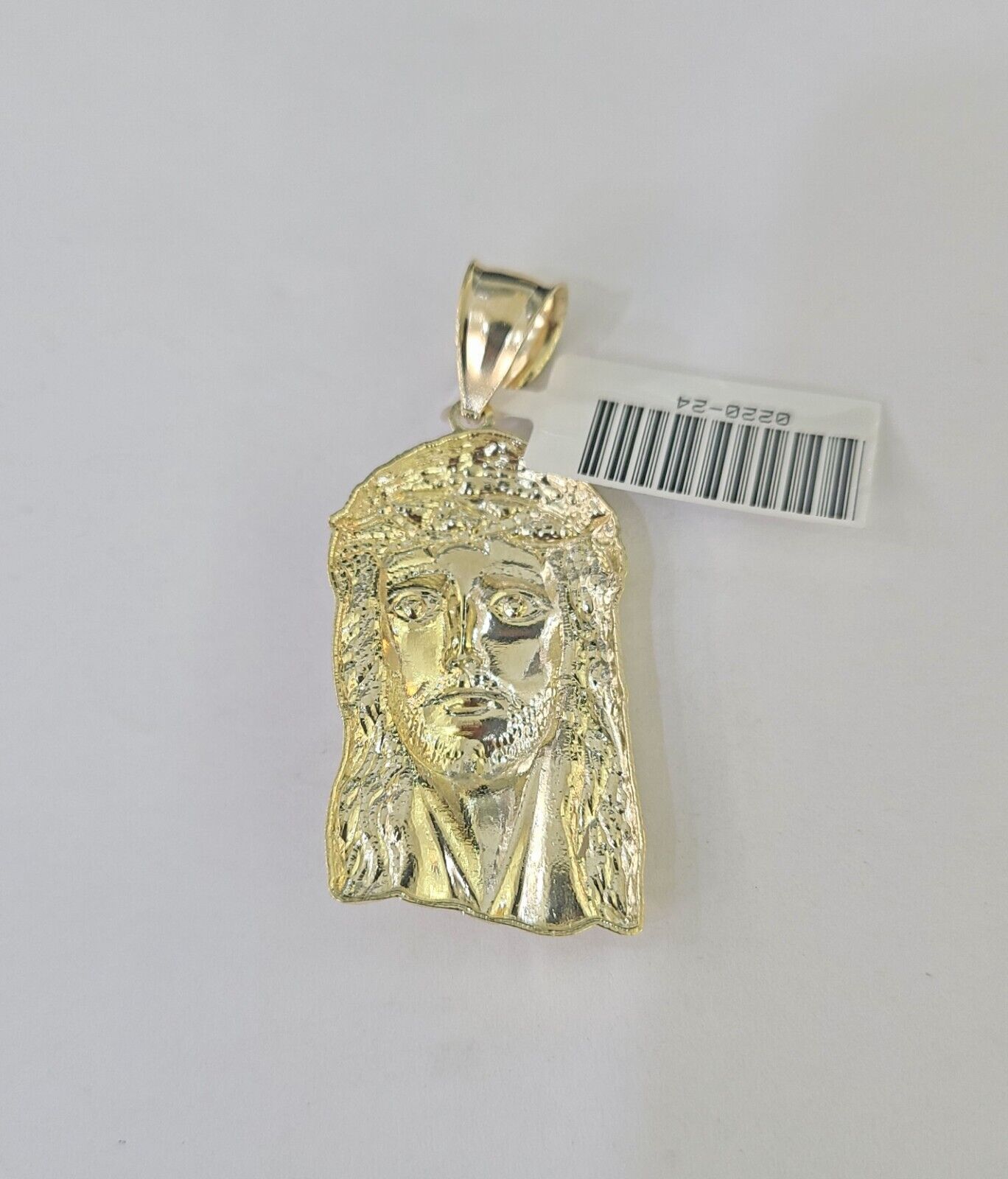 10k Yellow Gold Chain Jesus Head Charm Pendant Set 5mm Miami Cuban Link Necklace - GoldenlinQ