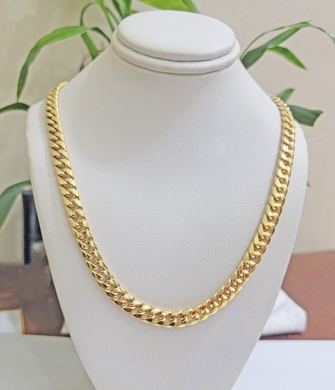 10k Yellow Gold Chain necklace Miami Cuban Link 6mm 7mm 18 - 28 Inch LIMITED TIME - GoldenlinQ
