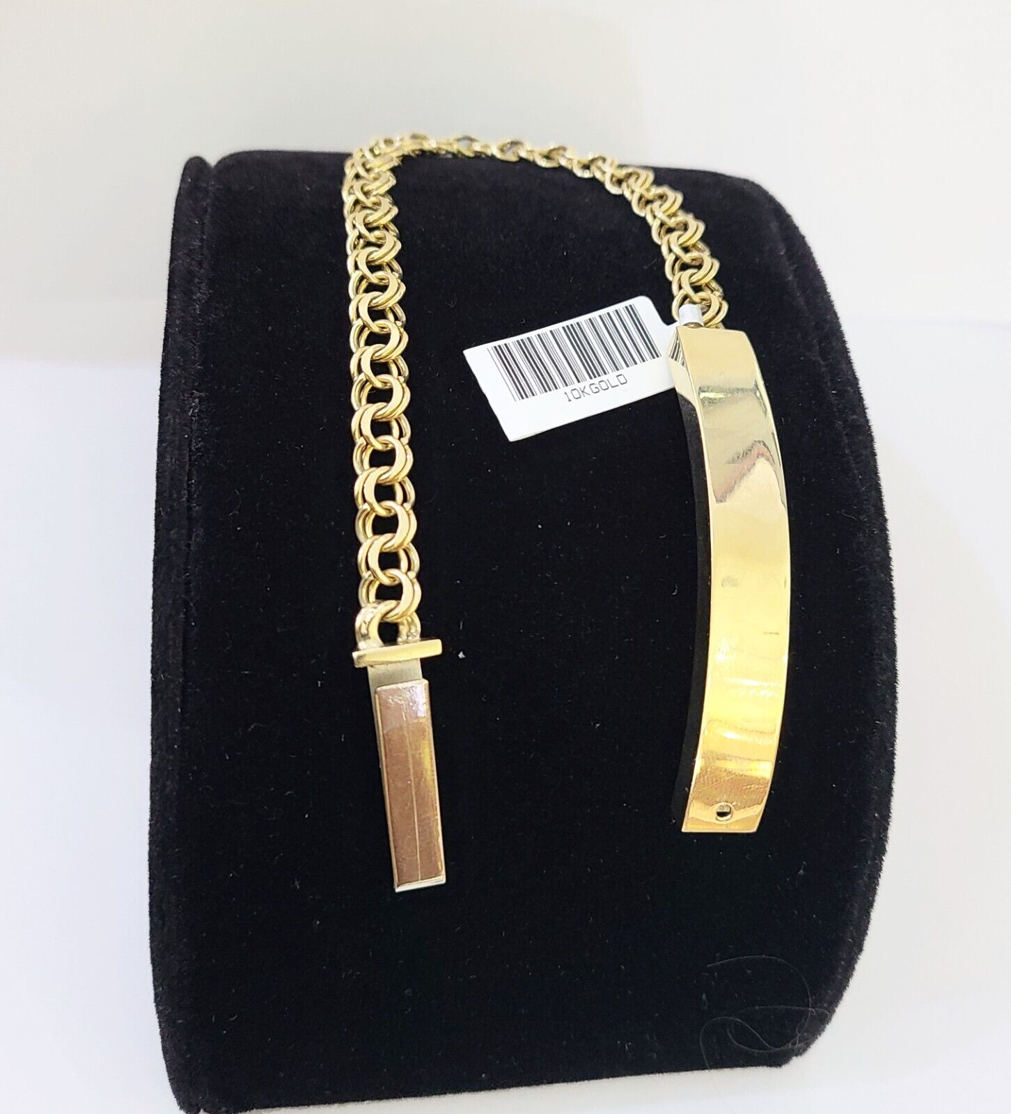 10k Yellow Gold Chino ID Bracelet Size 8" 6mm Inches Box Lock Real 10kt - GoldenlinQ