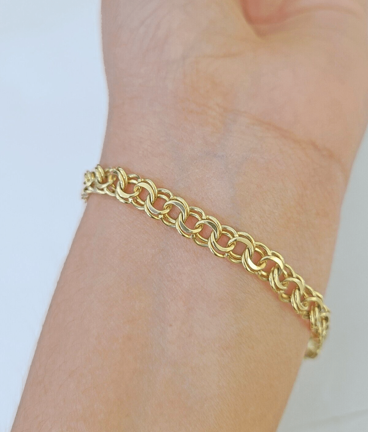 10k Yellow Gold Chino ID Bracelet Size 8" 6mm Inches Box Lock Real 10kt - GoldenlinQ