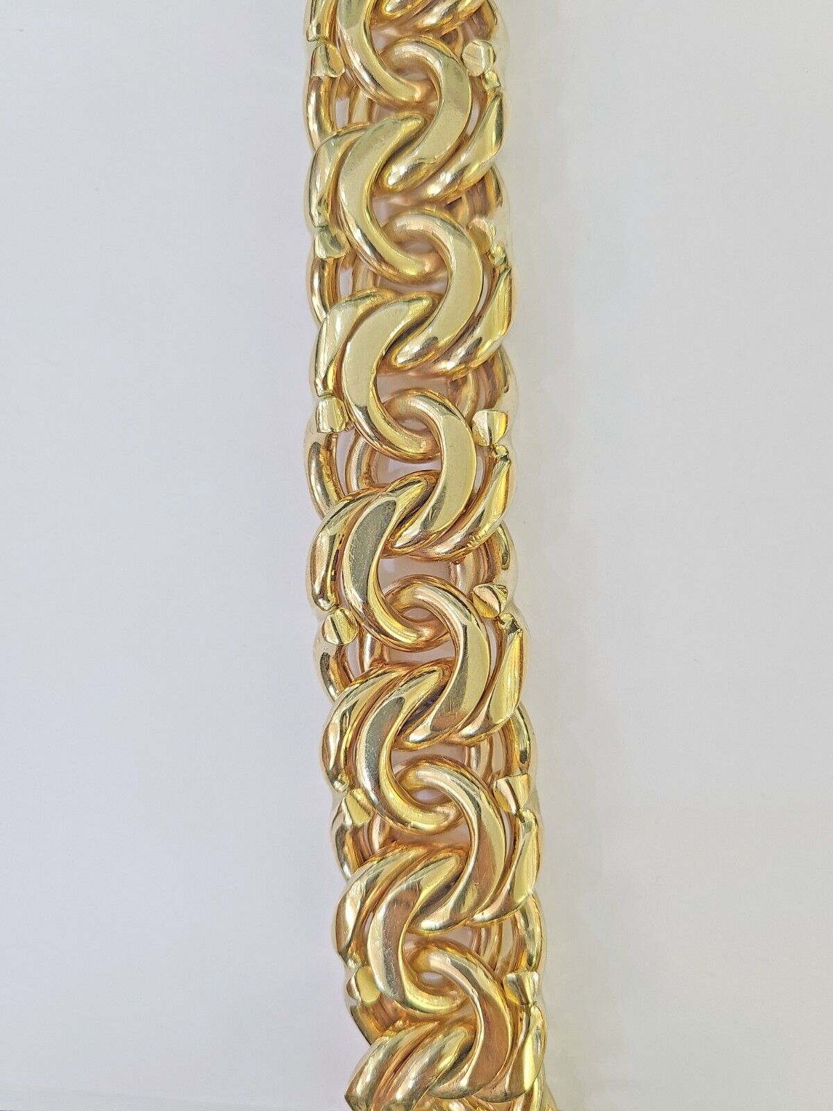 10k Yellow Gold Chino Link ID Bracelet 9.5 Inches Solid For Men's 10kt Real - GoldenlinQ