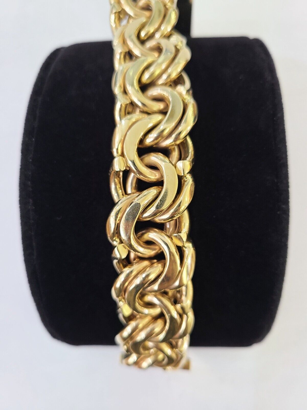 10k Yellow Gold Chino Link ID Bracelet 9.5 Inches Solid For Men's 10kt Real - GoldenlinQ