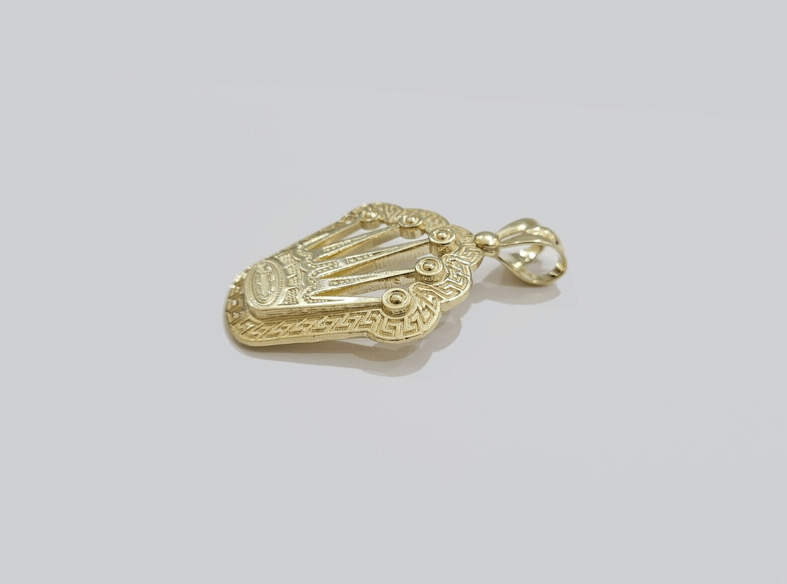 10k Yellow Gold Crown Charm Rope Chain 7mm 20'' Necklace Pendant 10kt Real SALE - GoldenlinQ