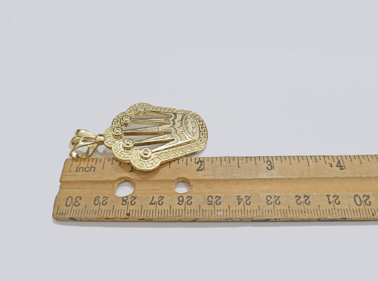 10k Yellow Gold Crown Charm Rope Chain 7mm 22'' Necklace Pendant 10kt Real SALE - GoldenlinQ