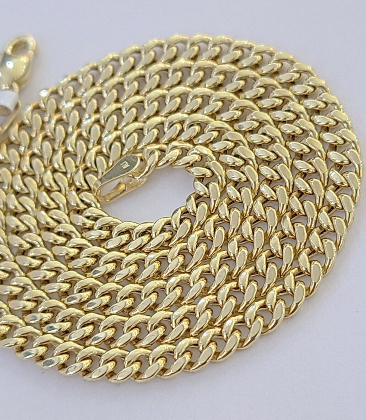 10K Yellow Gold Crown Pendent 4mm 18" 20" 22"24"26" Inch Miami Cuban Chain - GoldenlinQ