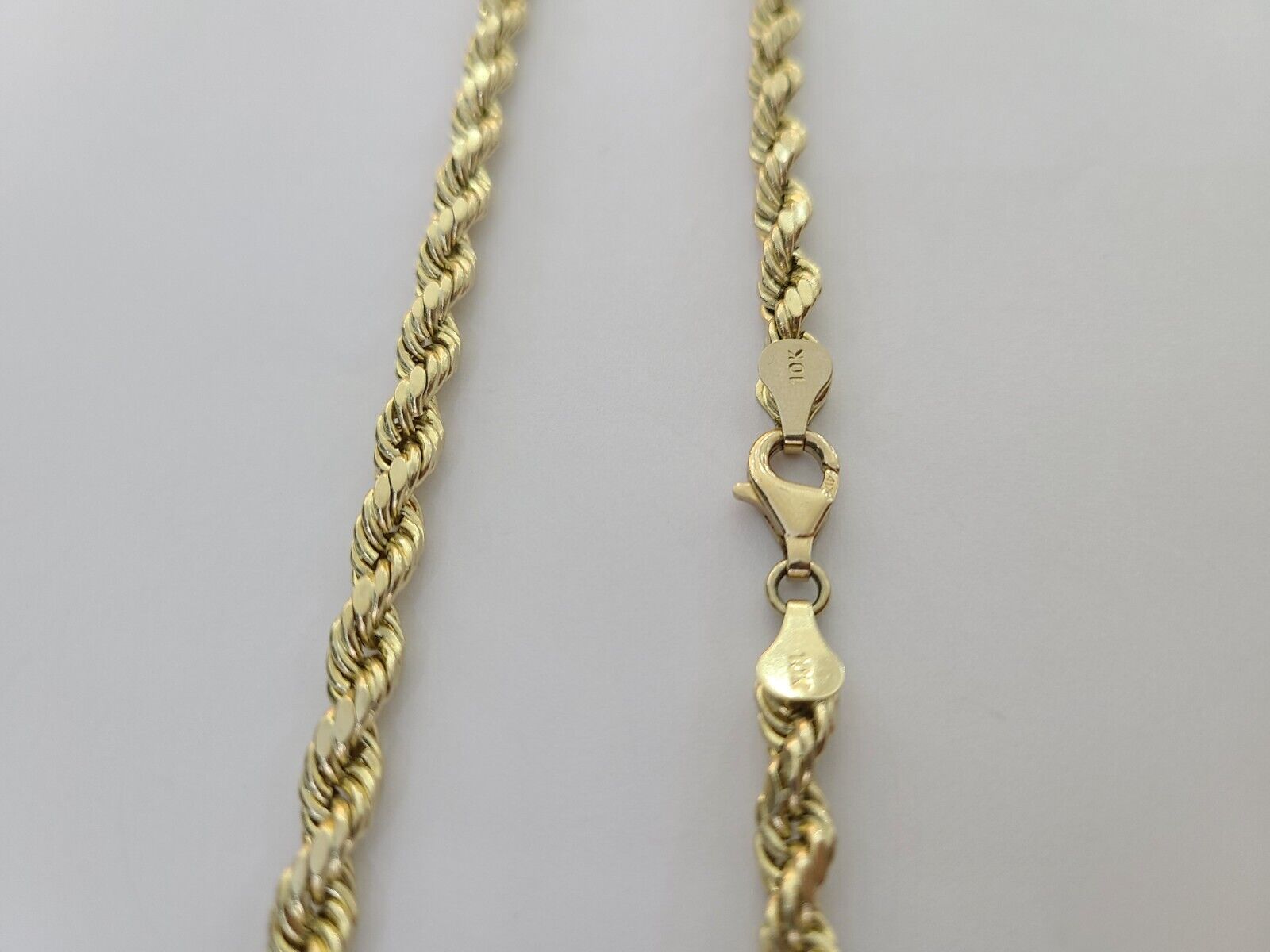 10K Yellow Gold Crown Pendent Charm 6mm Rope Chain 22" - GoldenlinQ