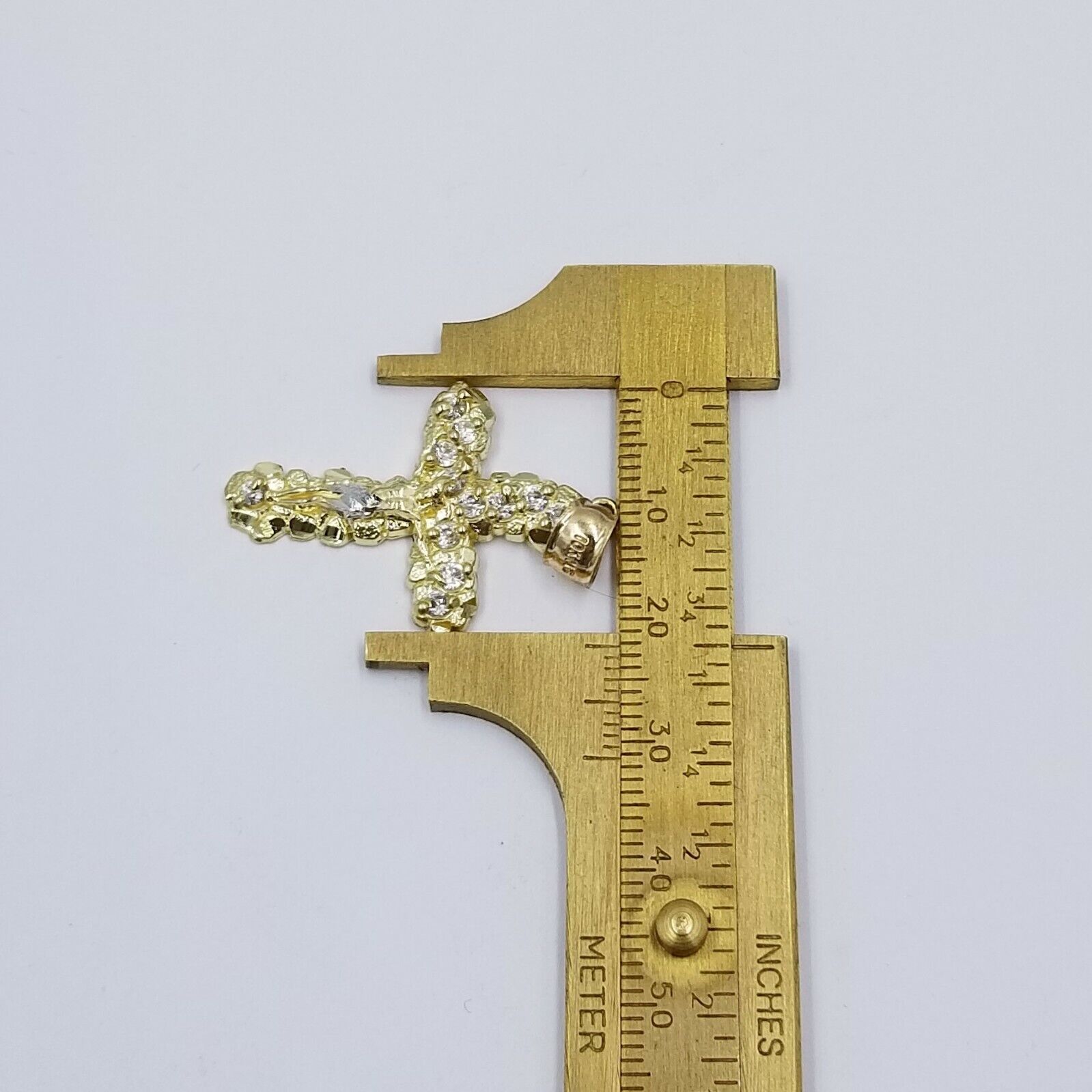 10k Yellow Gold Crucifix Cross Jesus Pendant Rope Chain 18" 20" 22" 24" 26" - GoldenlinQ