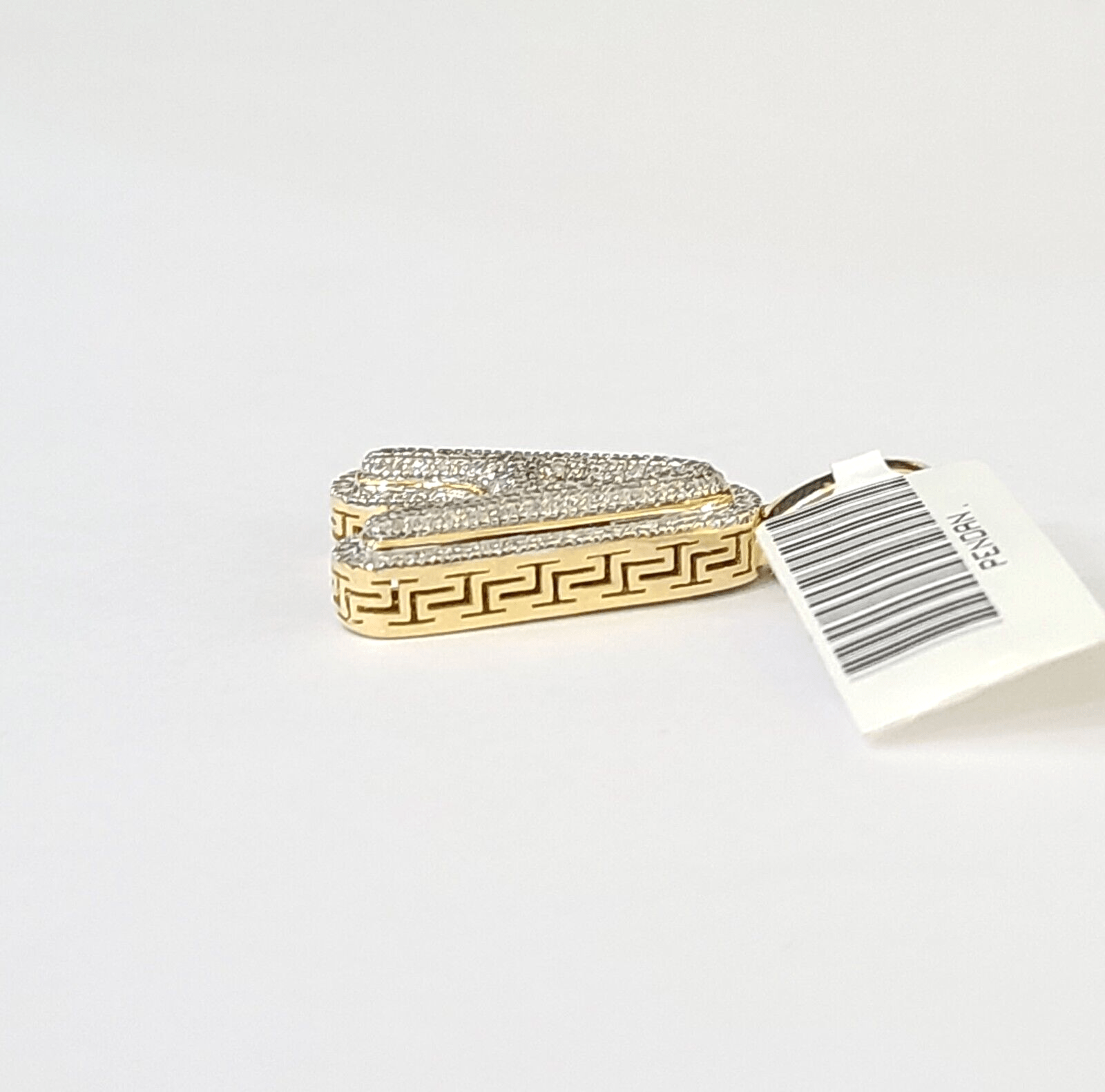 10k Yellow Gold Diamond Letter "A" Initial Alphabet Charm/Pendant Real Genuine - GoldenlinQ