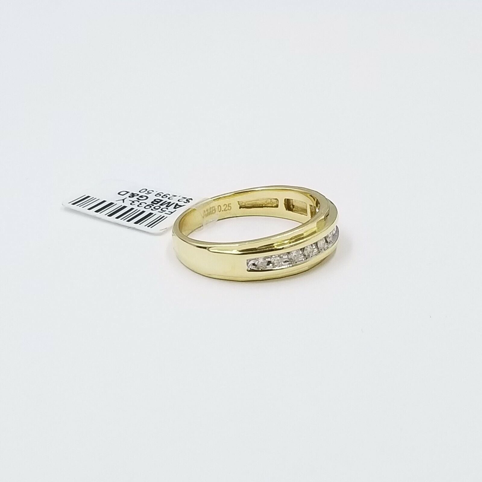 10K Yellow Gold Diamond Wedding Engagement Band Diamond Cut Ring Men - GoldenlinQ