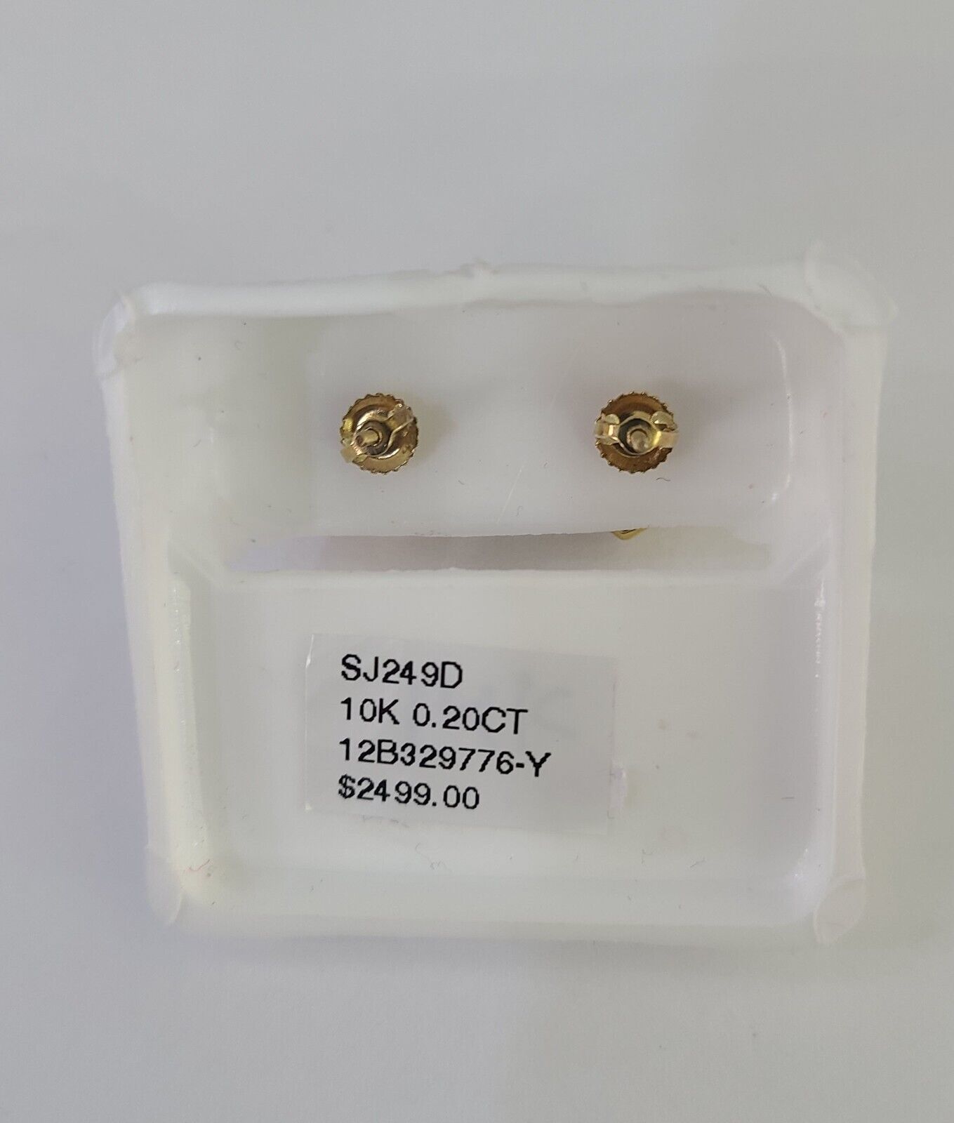 10k Yellow Gold Heart Diamond Earrings Real Screw - Back Women Men studs - GoldenlinQ