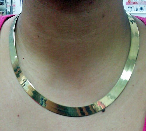 10k Yellow Gold Herringbone chain Necklace 24" 10mm,Lobster lock, 10kt Real Gold - GoldenlinQ
